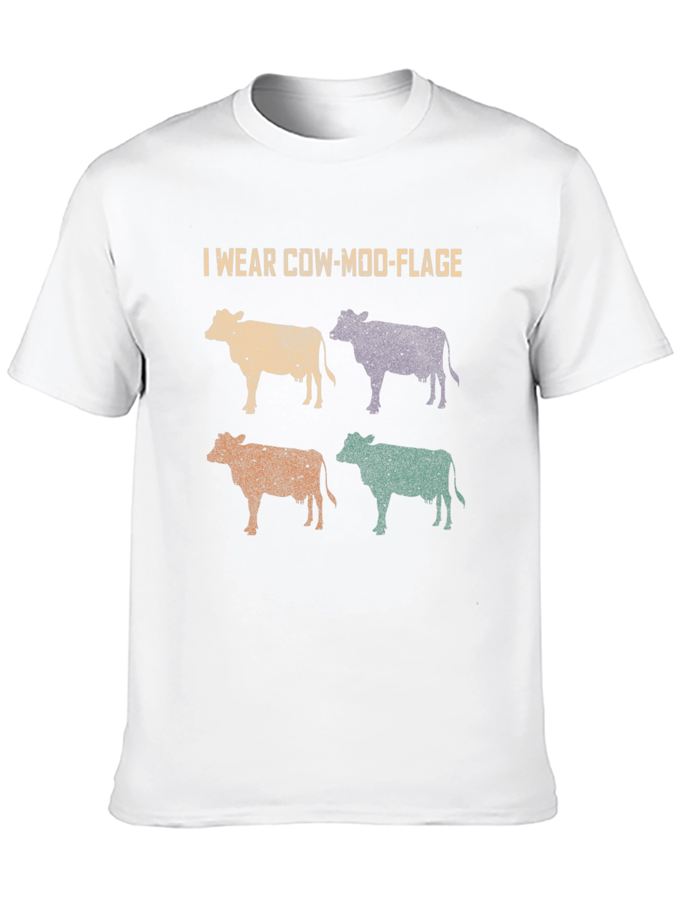 Black Cow-Moo-Flage Graphic T-Shirt - Novelty Farm Tee view 10