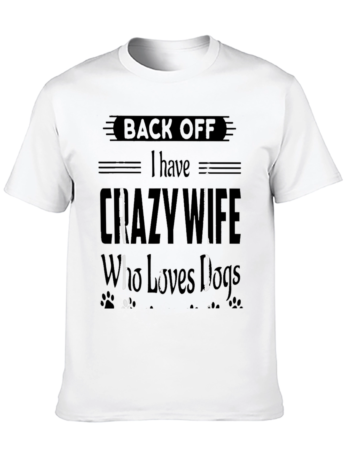 Black Crazy Wife Dog Lover Tee view 10