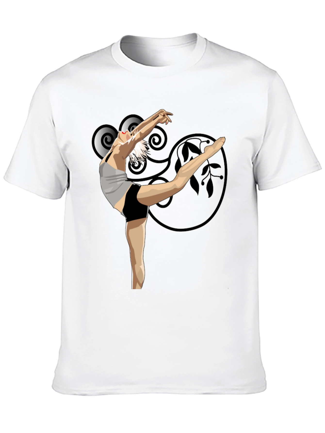 Black Ballerina Graphic Tee - Black Cotton Blend view 10