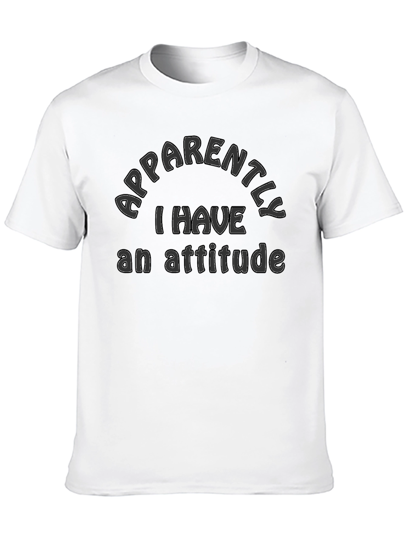Black Attitude Graphic Tee - Funny Sarcastic T-Shirt view 10