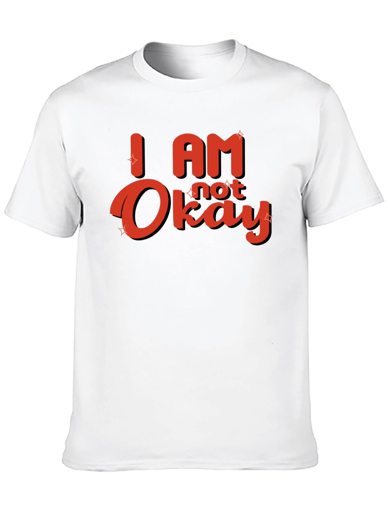 Black I Am Not Okay Graphic T-Shirt - Trendy Casual Tee view 10