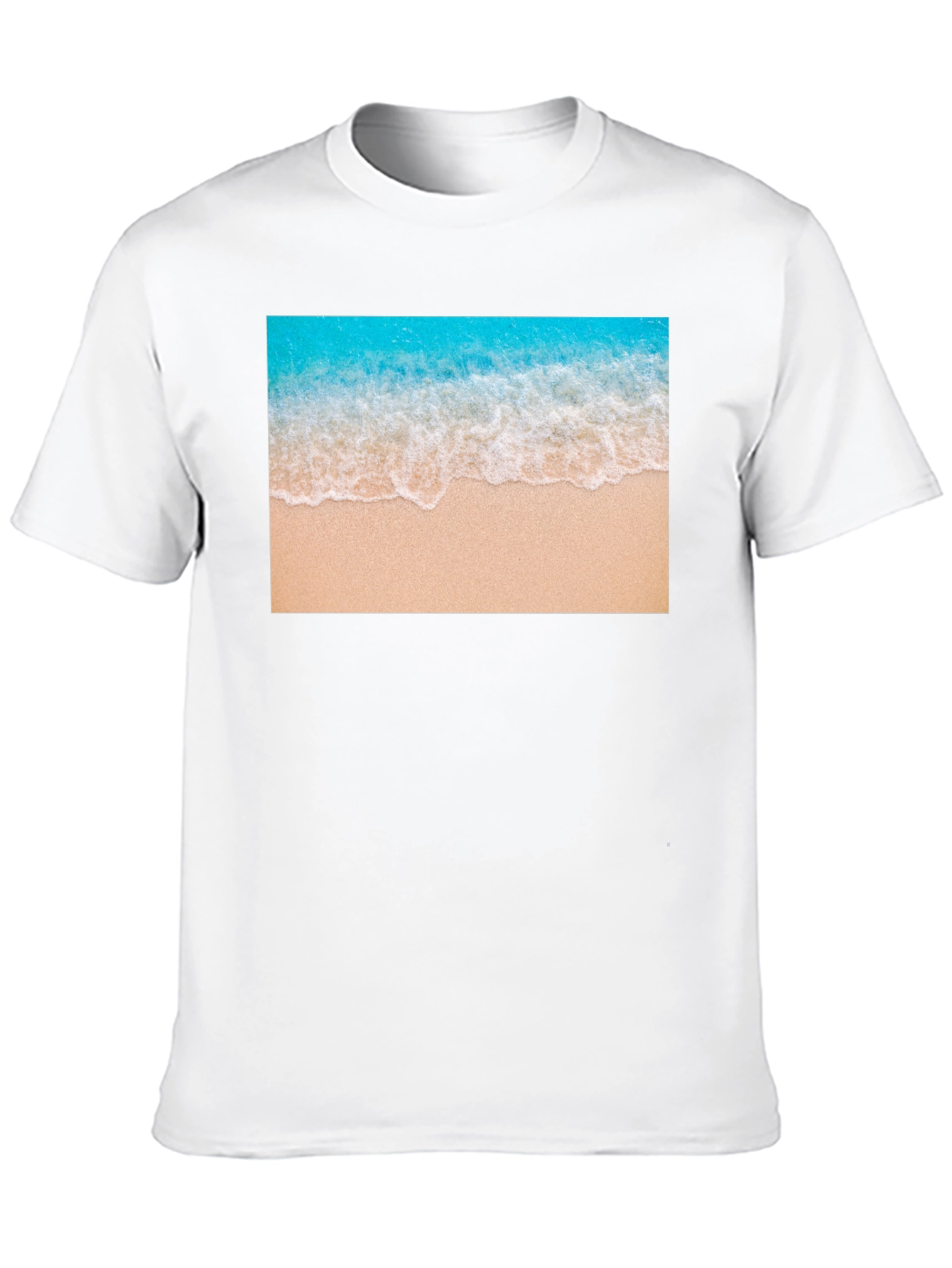 Black Beach Wave Graphic Black T-Shirt view 10
