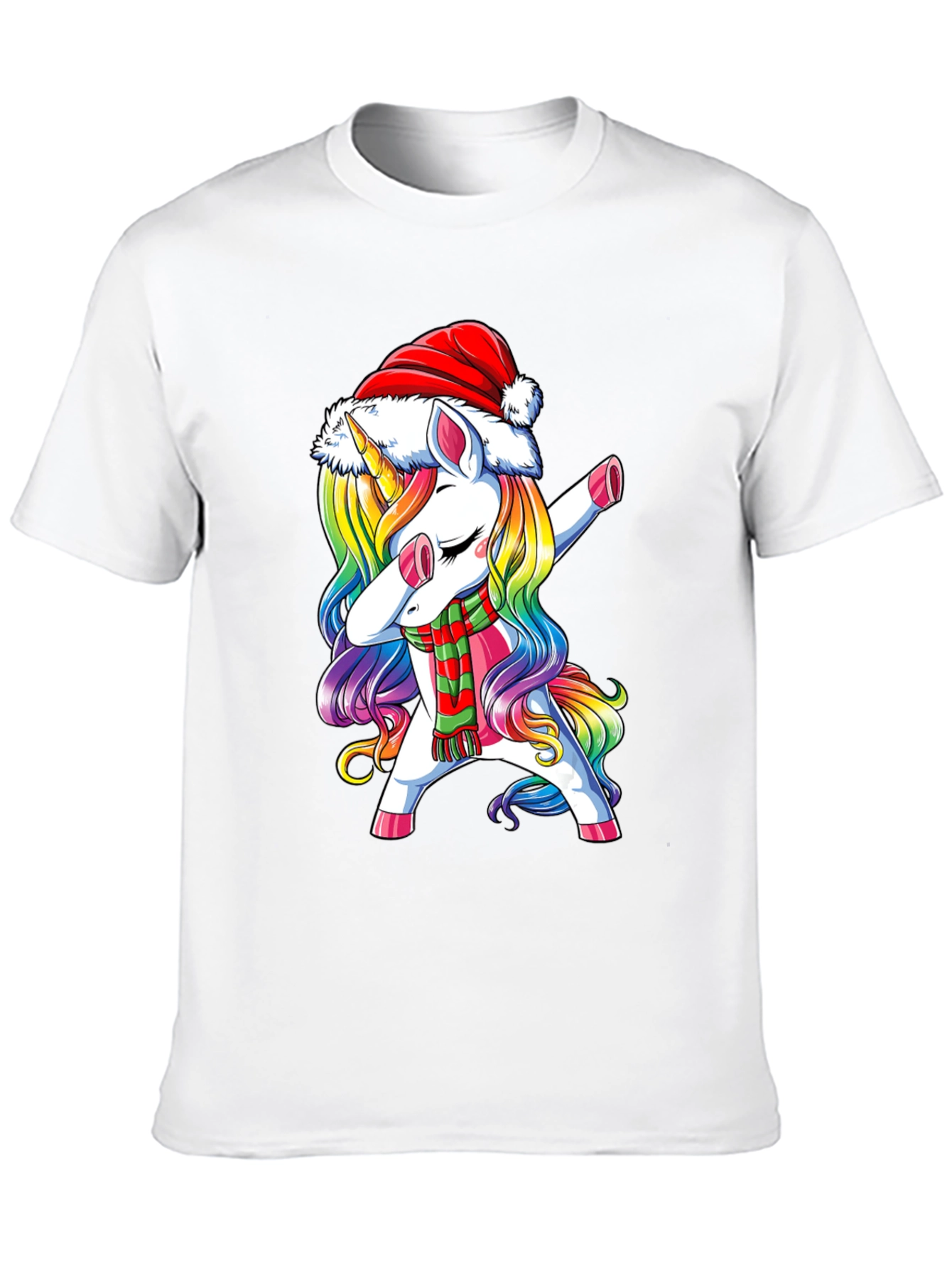 Black Christmas Unicorn Dabbing T-Shirt view 10