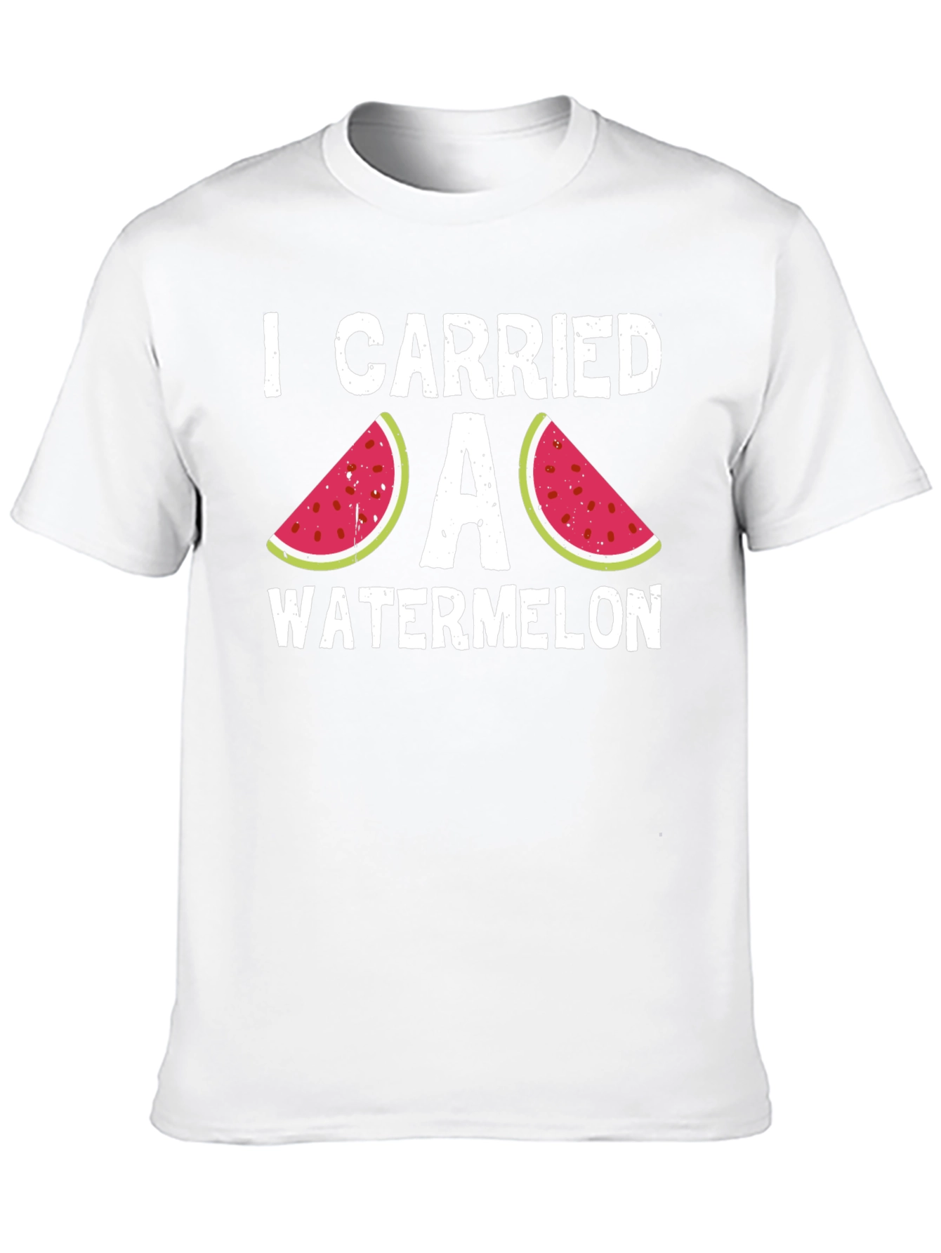 Black I Carried a Watermelon Funny Graphic Tee view 10