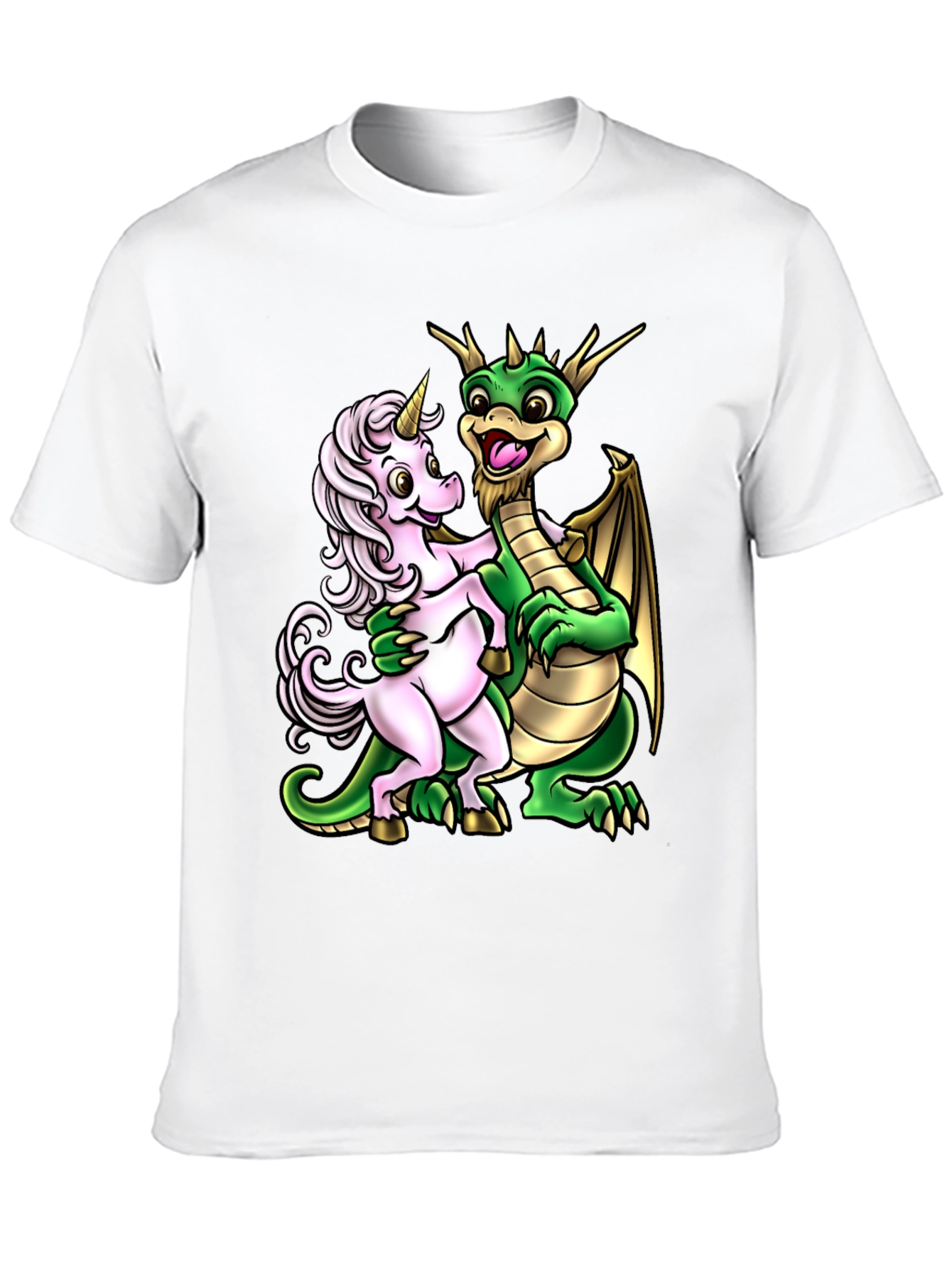 Black Dragon and Unicorn Graphic Tee view 10