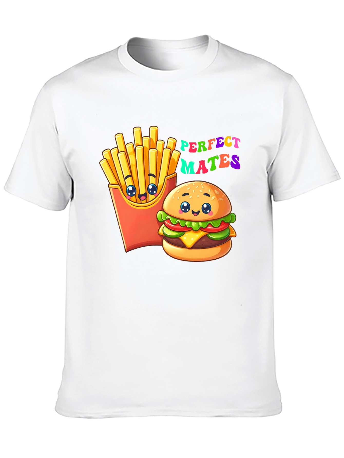 Black Perfect Mates Burger & Fries Graphic Tee view 10