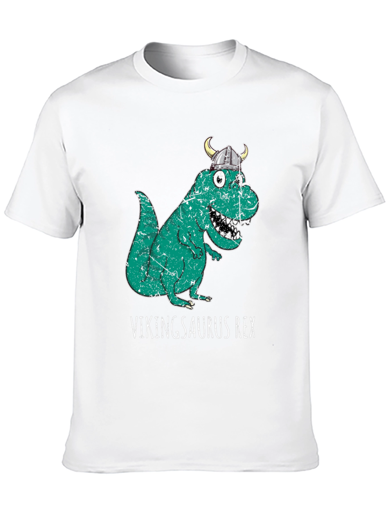 Black Vikingsaurus Rex T-Shirt - Novelty Dinosaur Tee view 10