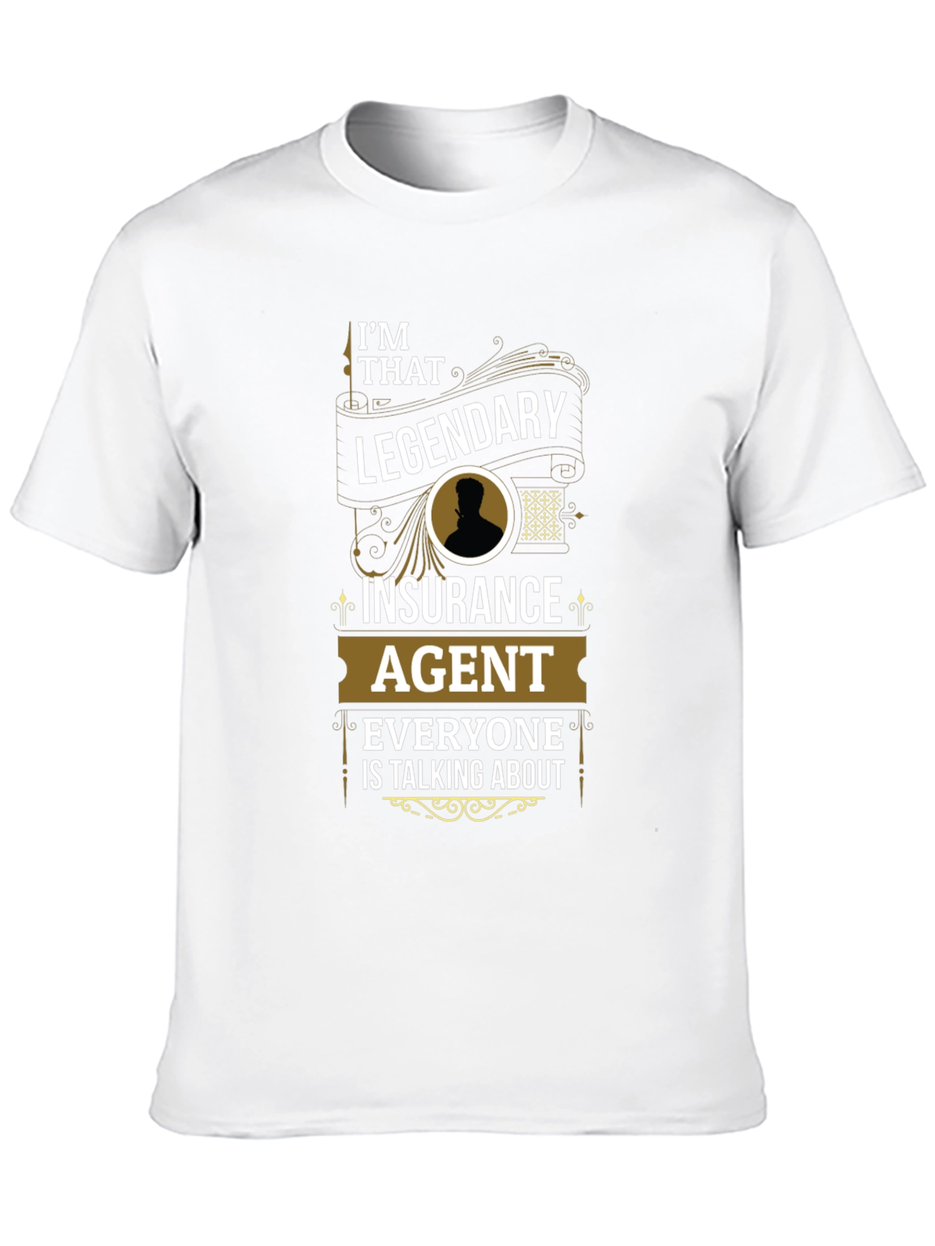 Black Legendary Insurance Agent T-Shirt - Bold Graphic Tee view 10