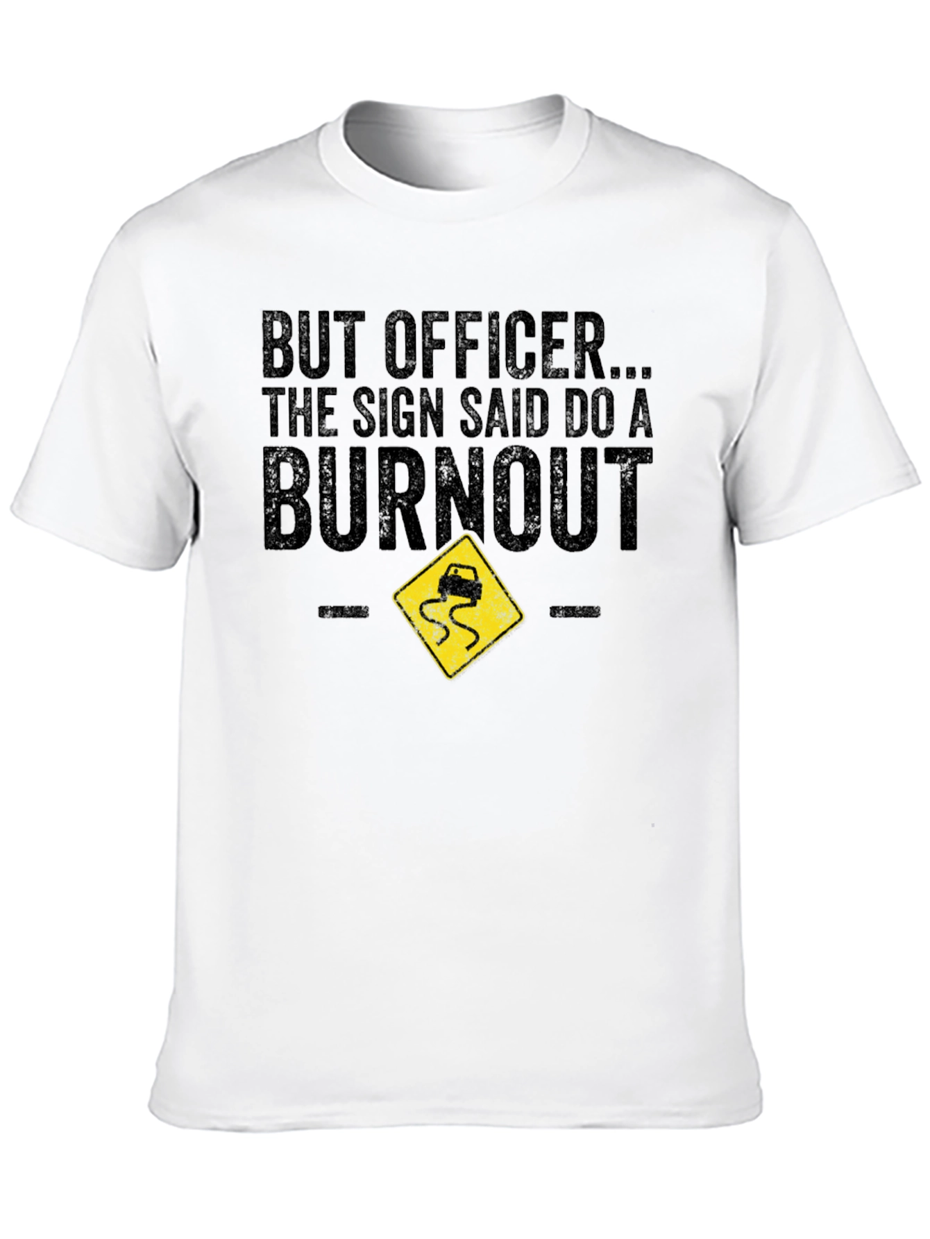 Black But Officer Burnout Graphic Tee view 10