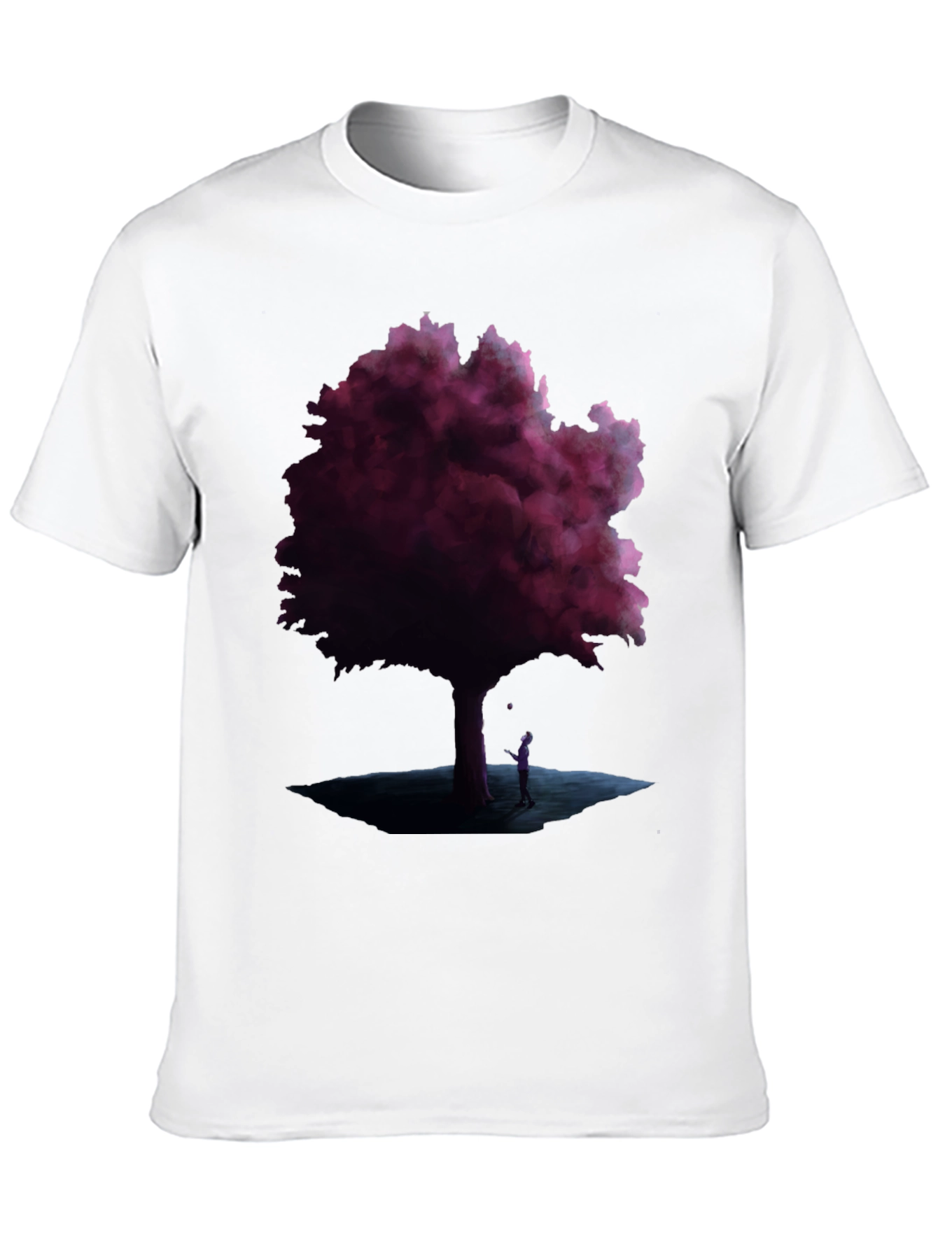 Mystic Tree Graphic Tee - Black Cotton Blend - 10