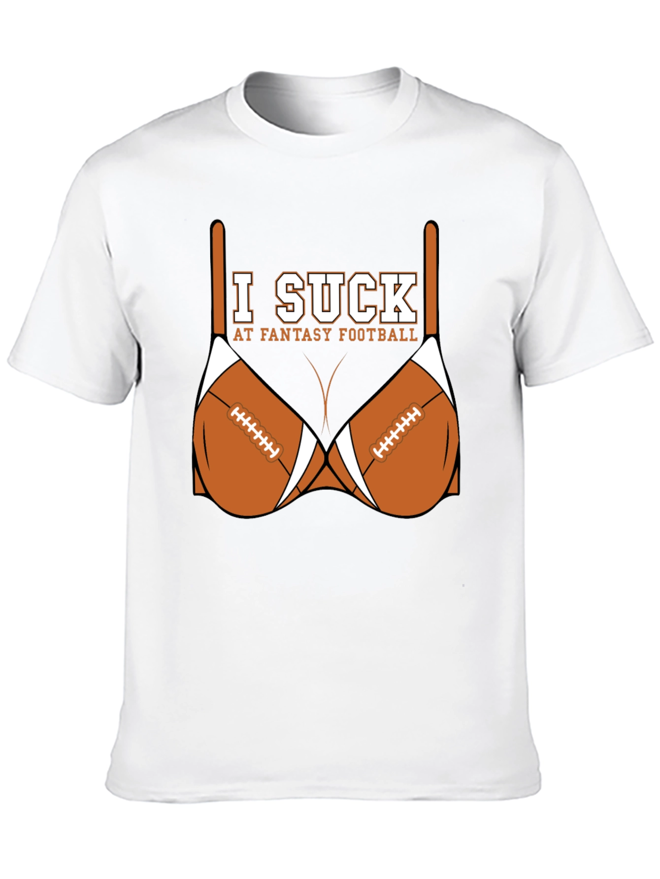 Black I Suck at Fantasy Football T-Shirt view 10