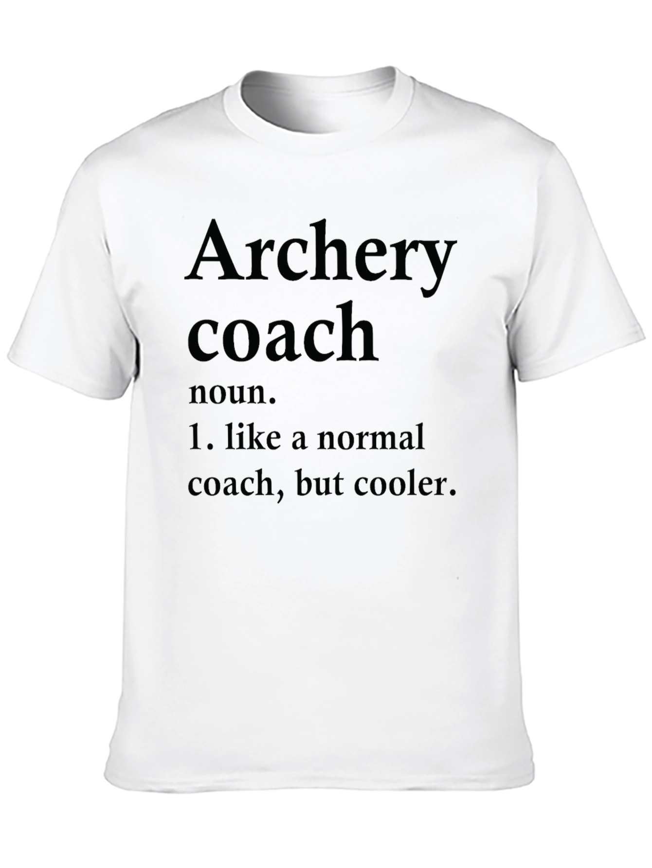 Black Archery Coach T-Shirt - Cool Definition Graphic Tee view 10