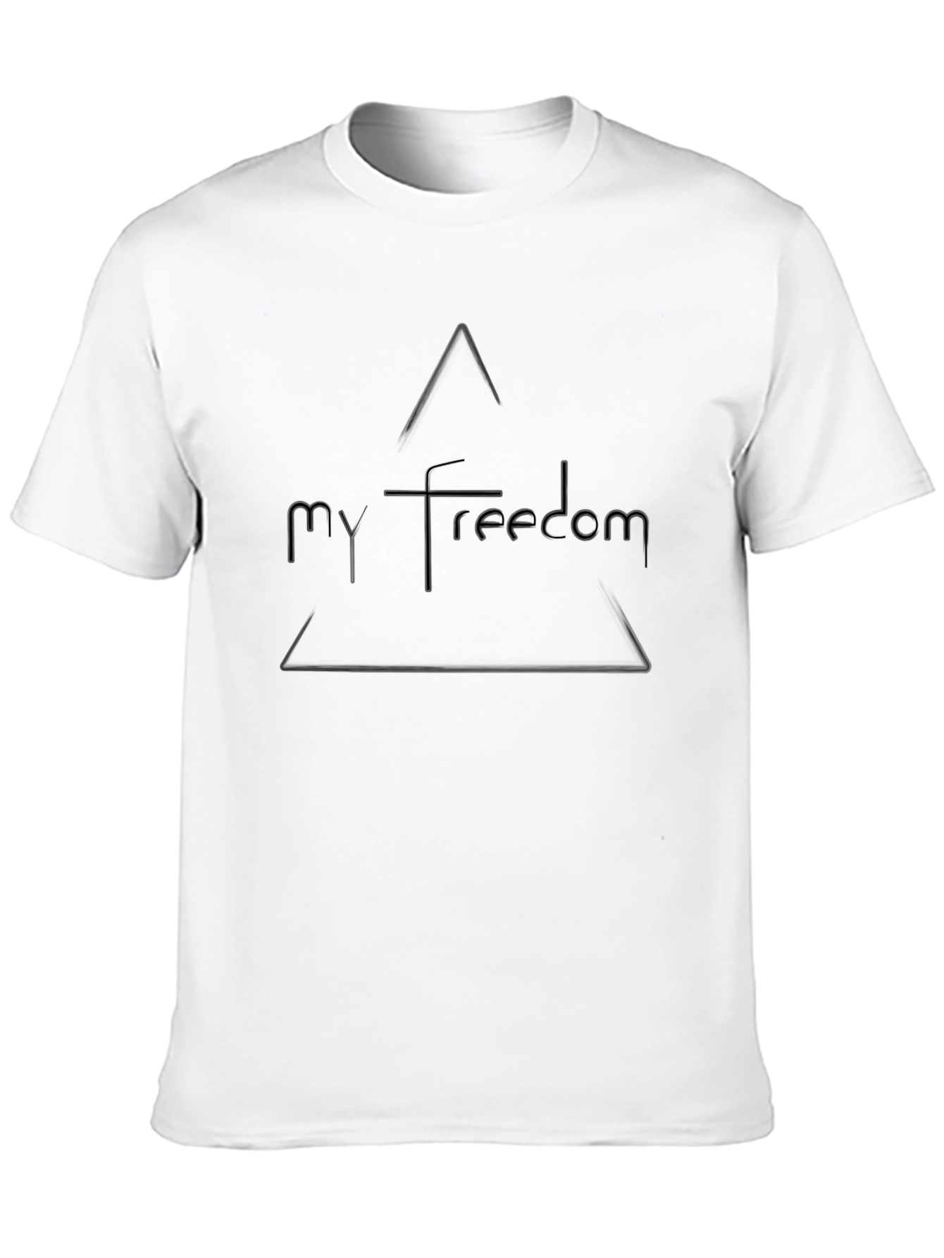 Black My Freedom Graphic Tee - Black Cotton Casual Wear view 10