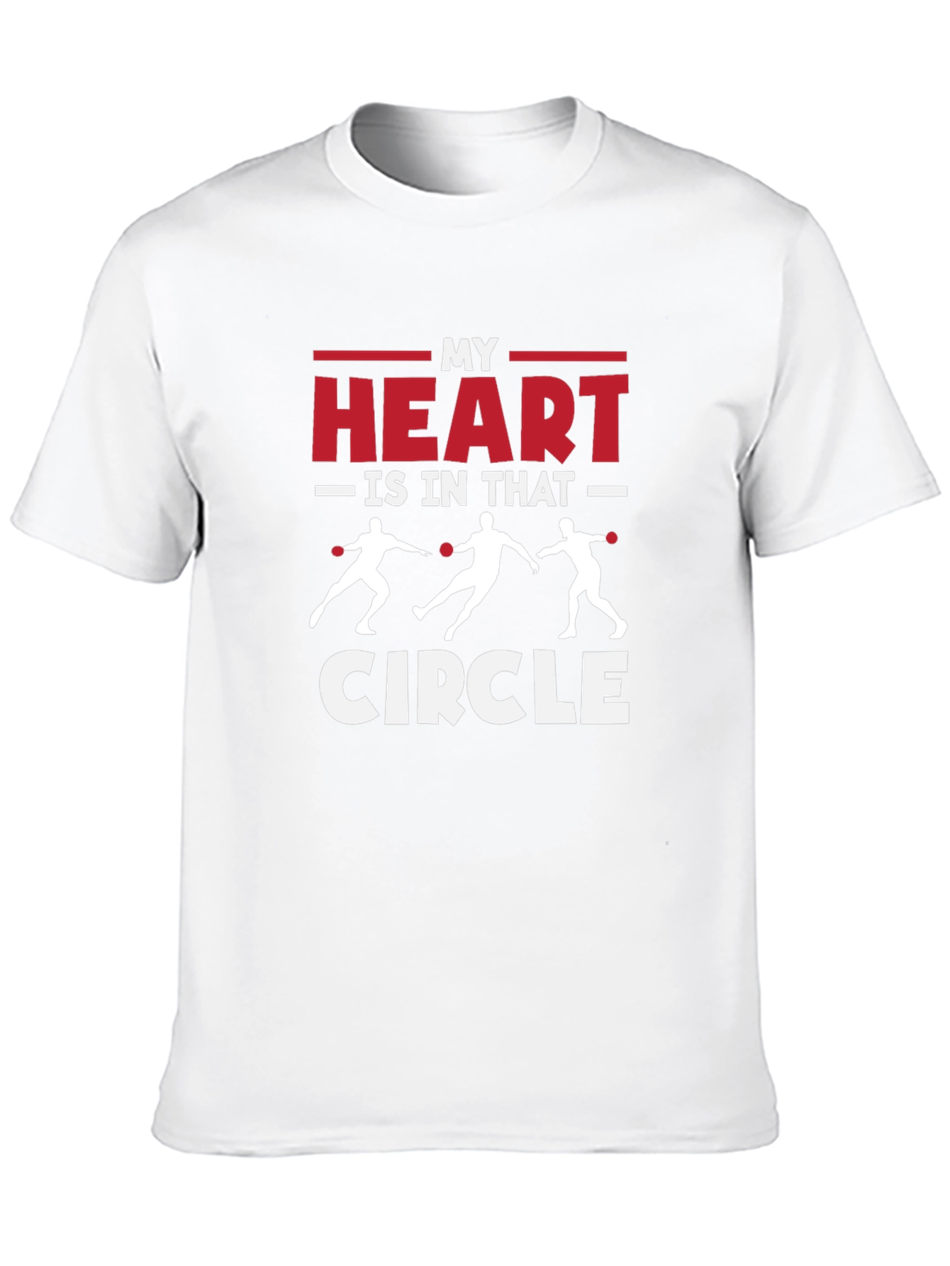 Black Heart in The Circle T-Shirt Dodgeball Design view 10