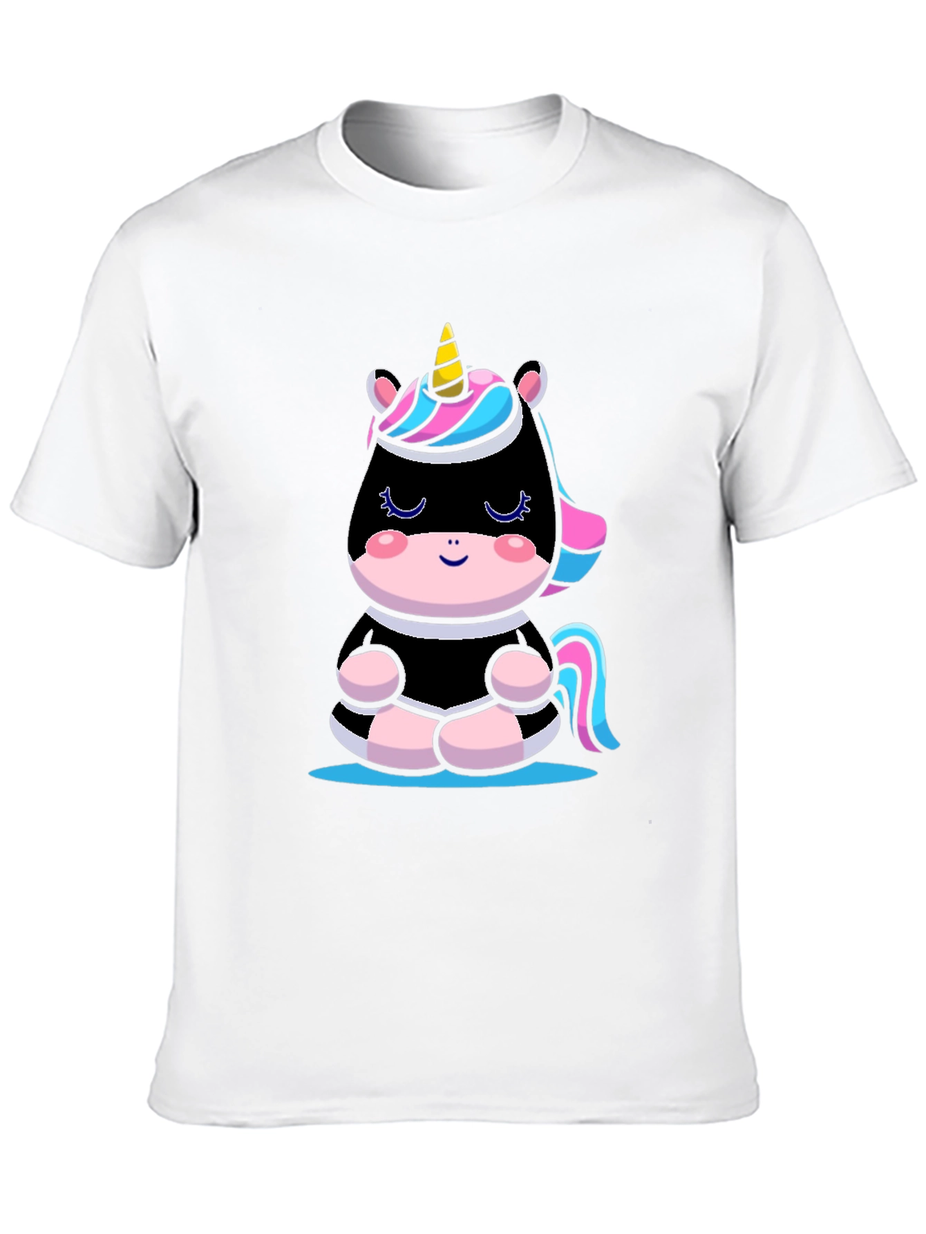 Black Meditating Unicorn T-Shirt - Black view 10