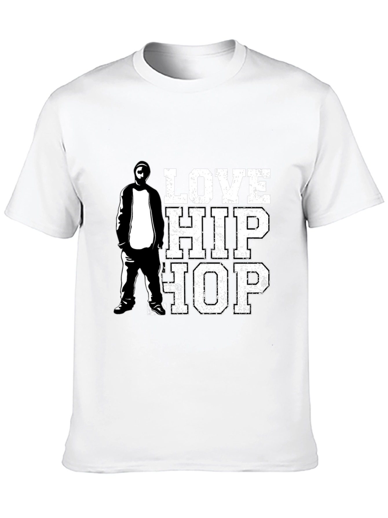 Black Love Hip Hop Graphic T-Shirt, Black view 10