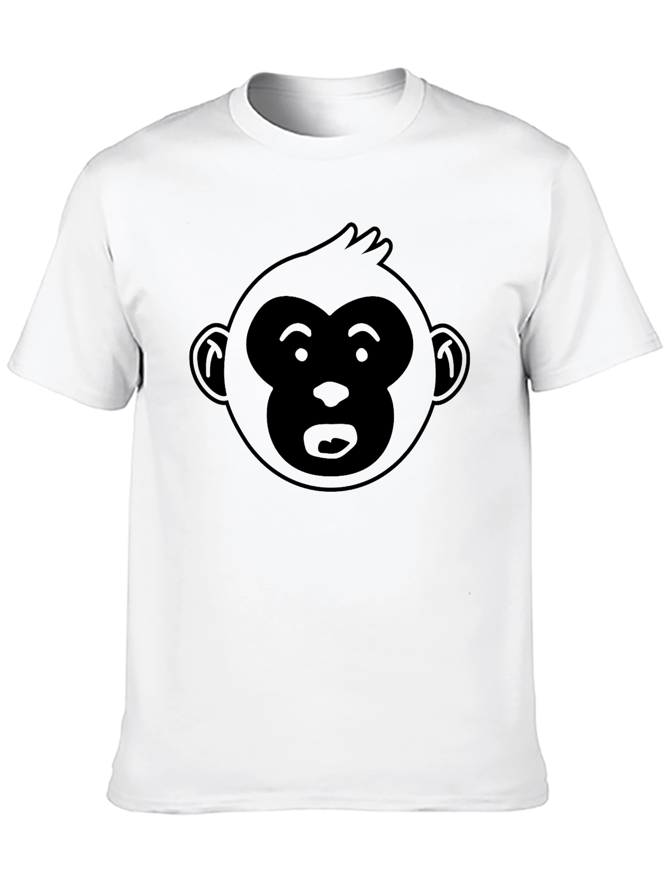 Black Monkey Face Graphic Black T-Shirt - Fun & Casual Style view 10