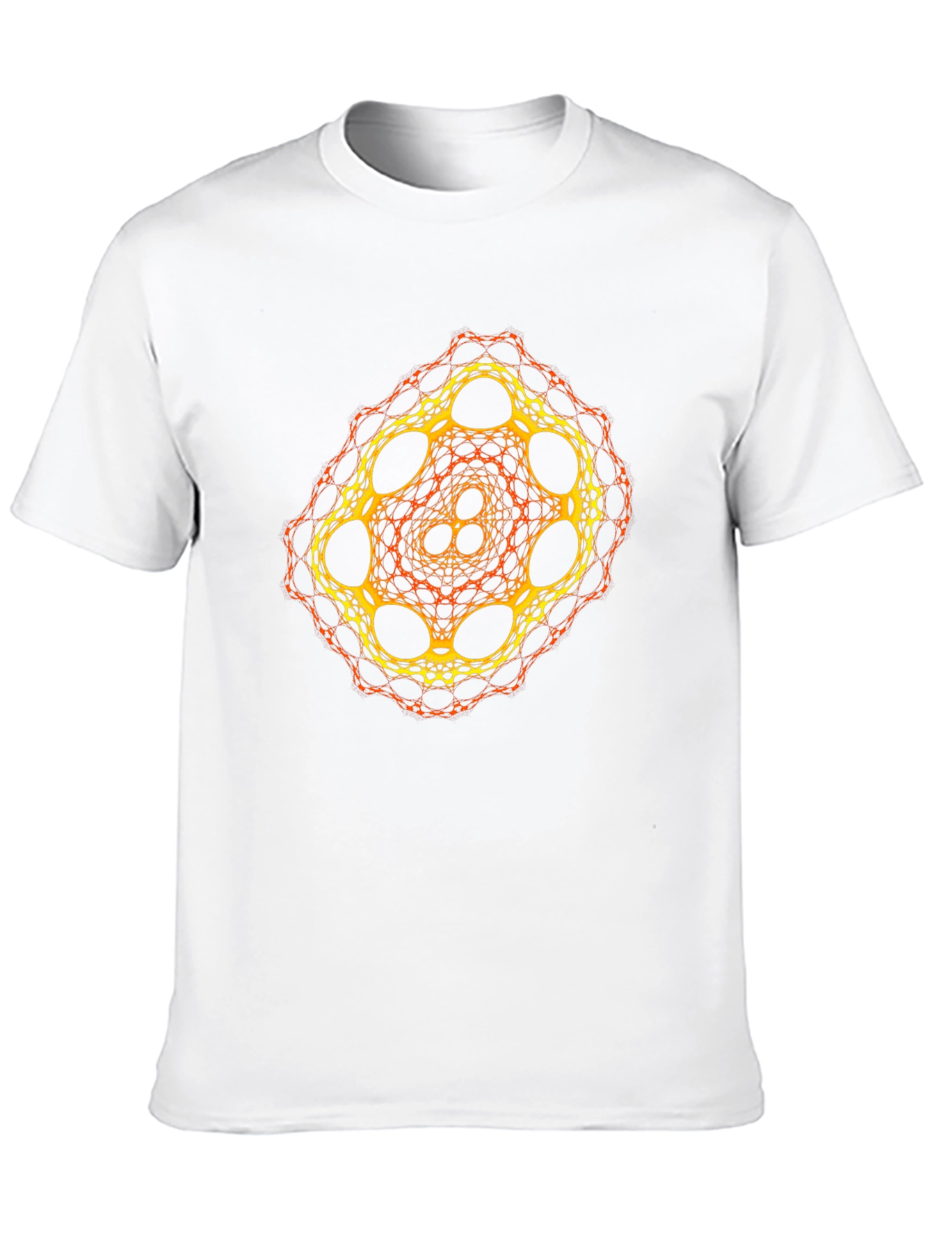 Black Geometric Fractal Design T-Shirt view 10