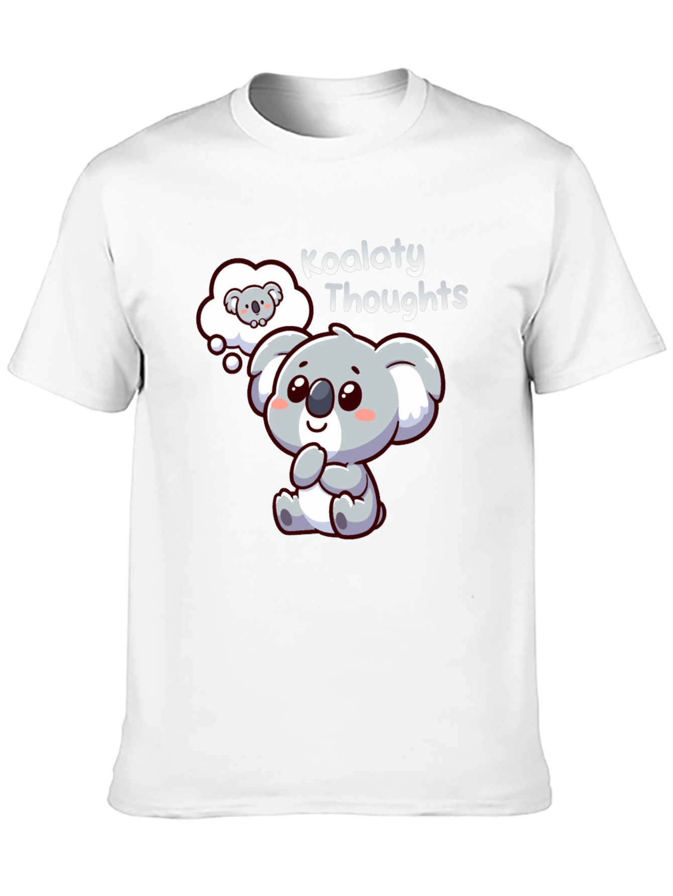 Black Koalaty Thoughts T-Shirt - Cute Koala Graphic Tee view 10