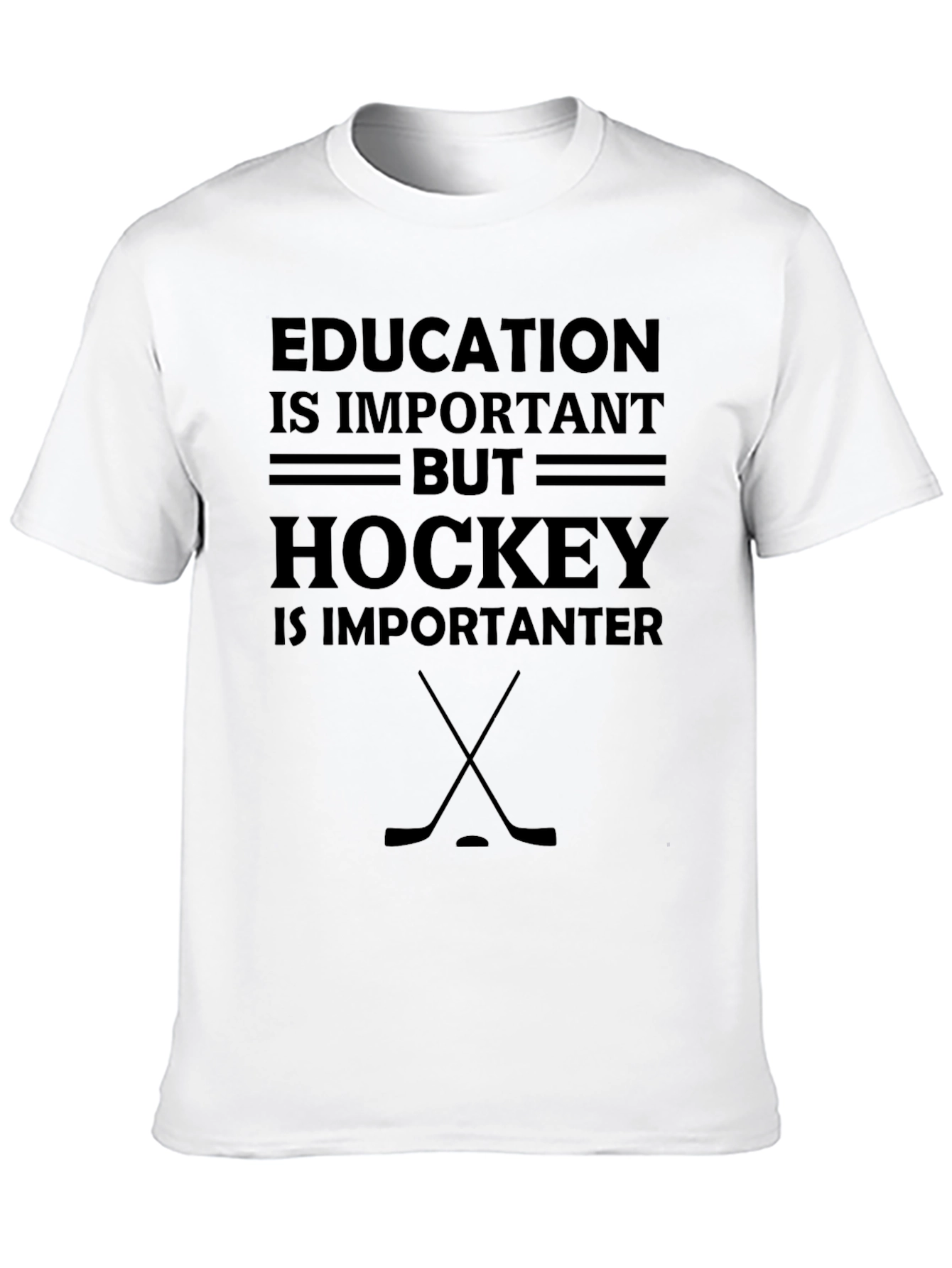 Black Education Important But Hockey T-Shirt view 10