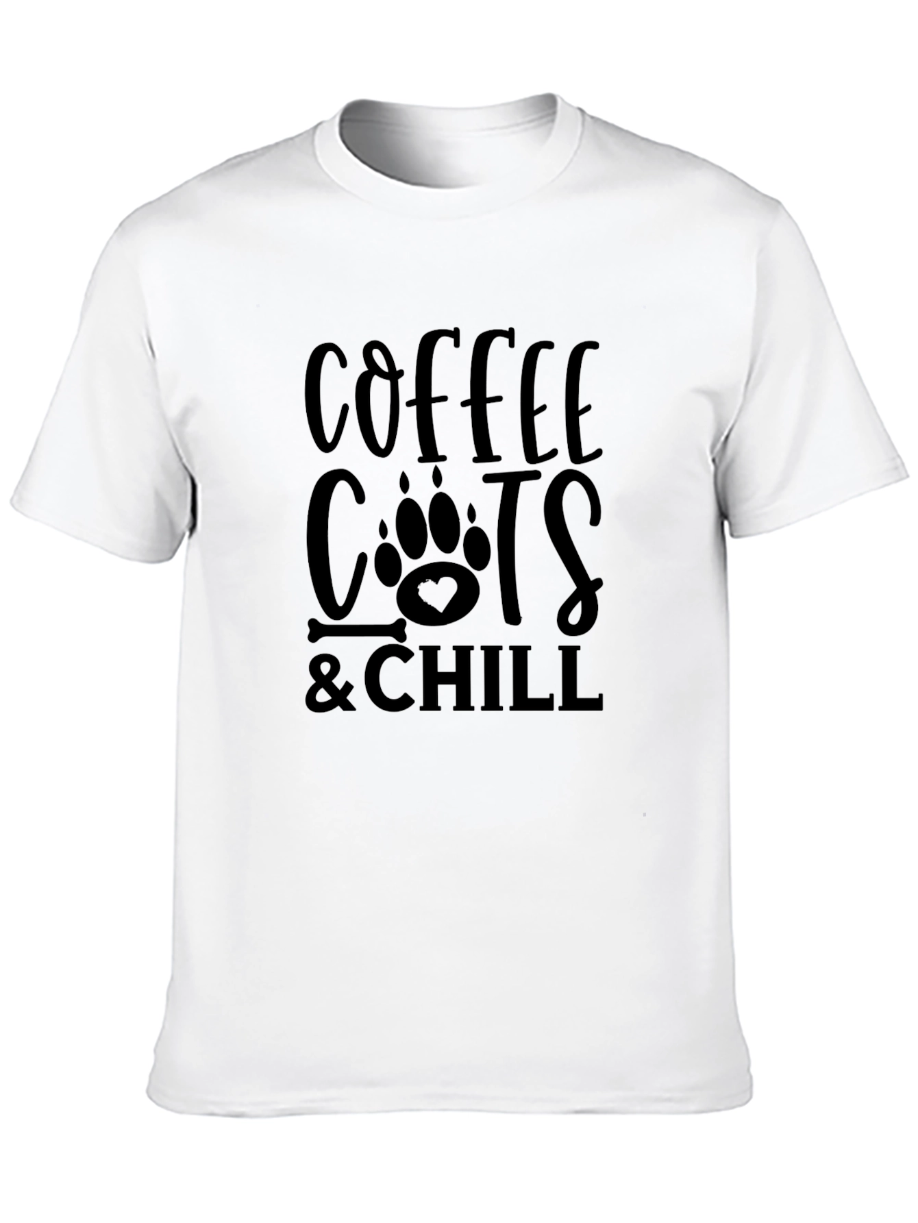 Black Coffee Cats & Chill Black Graphic T-Shirt view 10