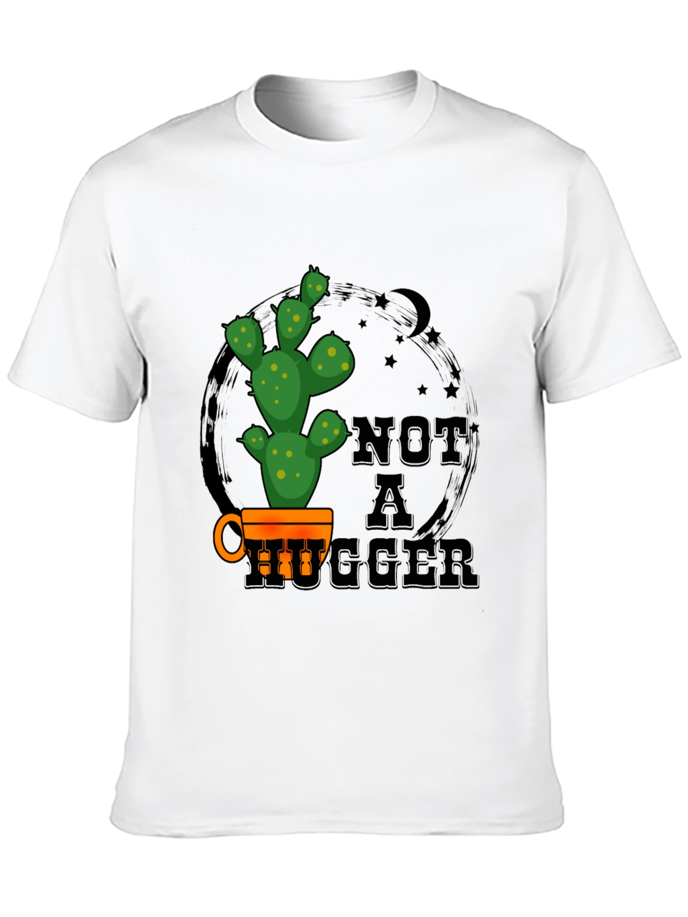 Black Not a Hugger Cactus Graphic Tee view 10