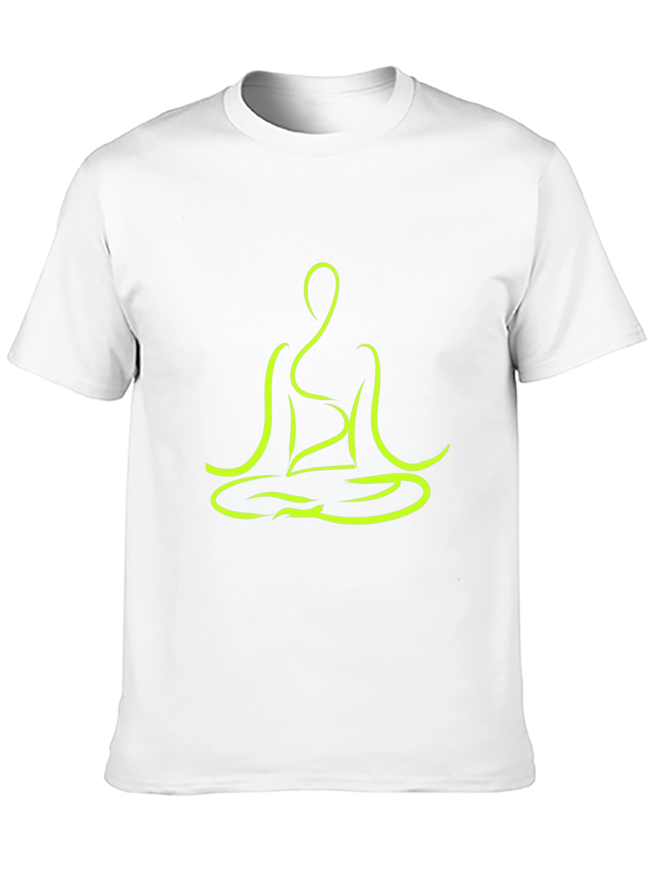 Black Yoga Pose Graphic Tee - Black Cotton T-Shirt view 10