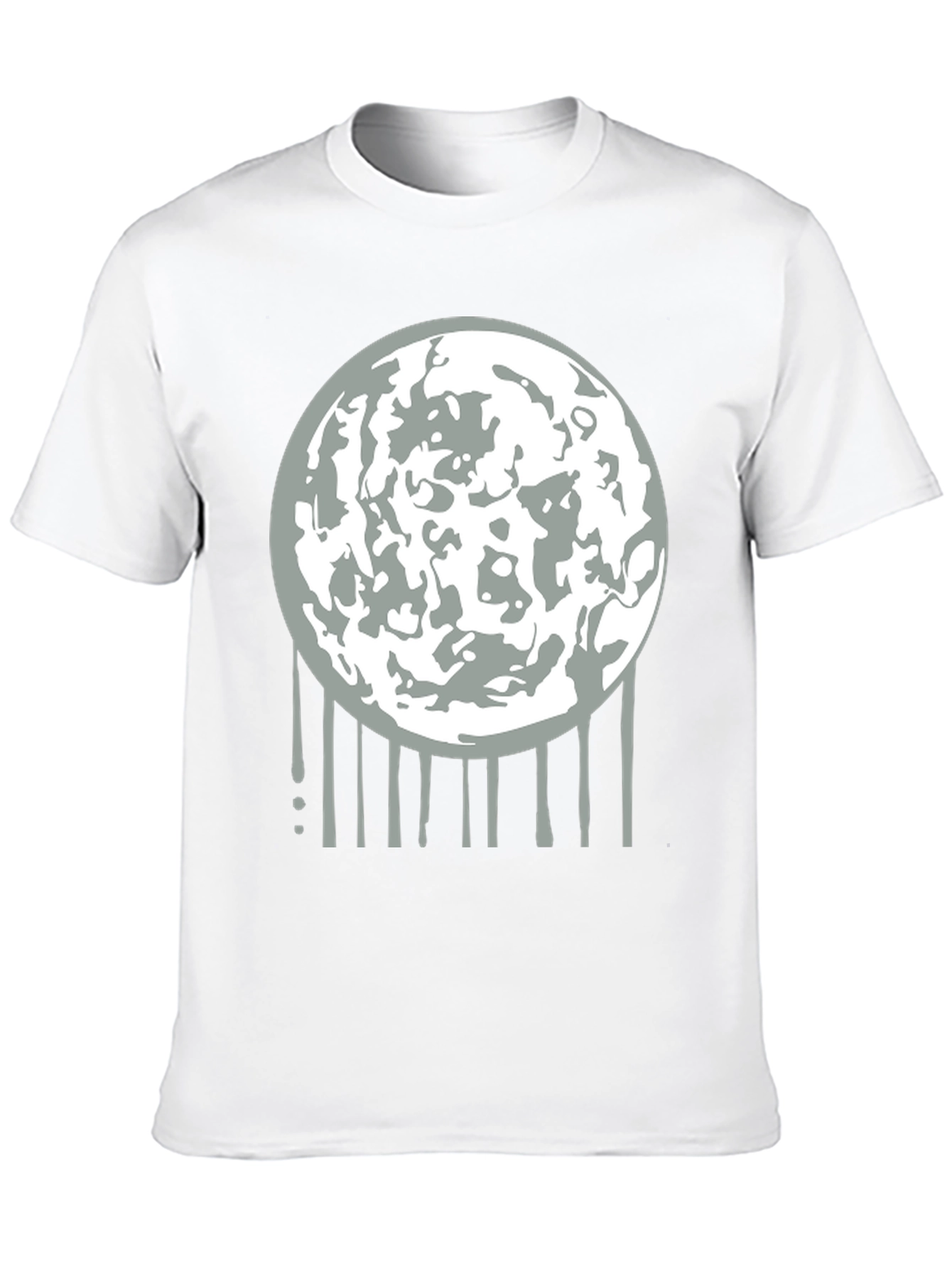 Black Lunar Drip Graphic Tee - Modern Streetwear view 10