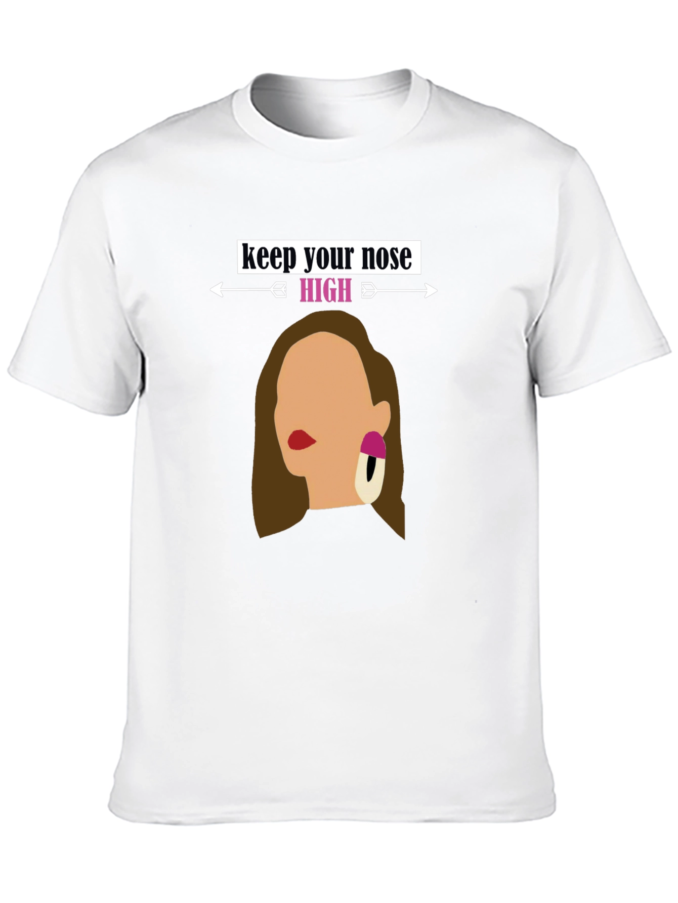 Black Keep Your Nose High Graphic Tee - Stylish Statement Shirt view 10