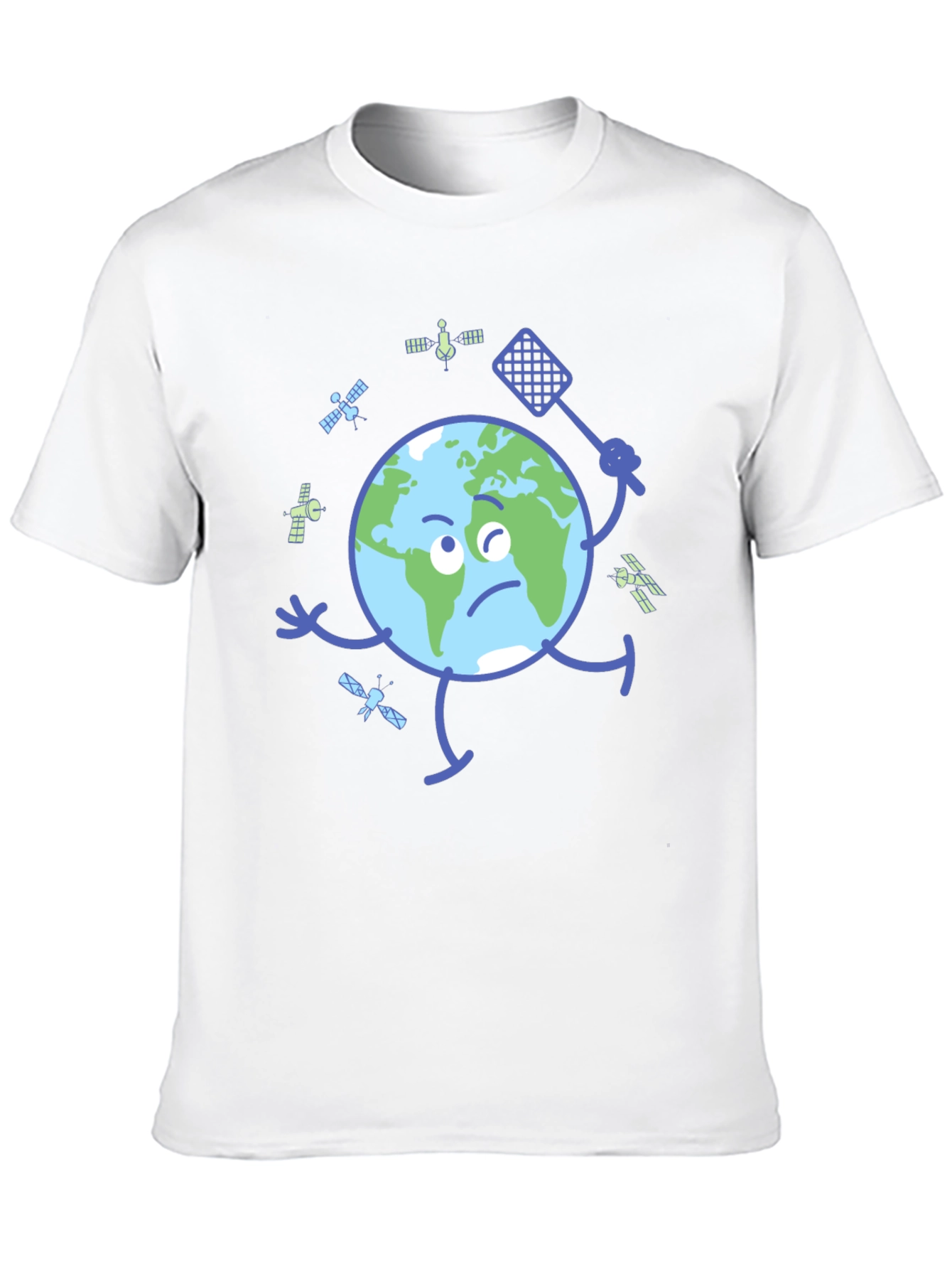 Black Earth vs Space Junk Graphic Tee - Black T-Shirt view 10