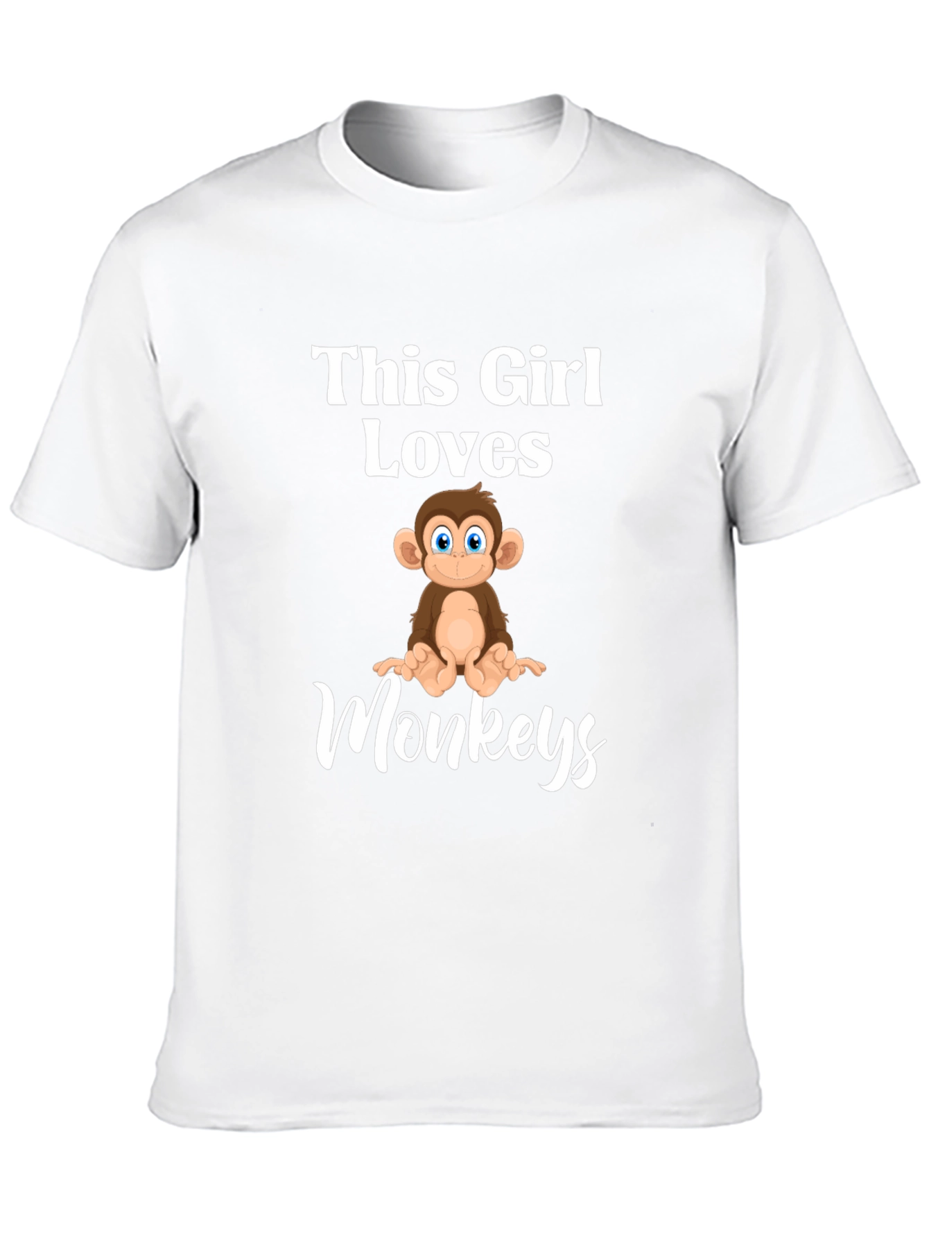Black This Girl Loves Monkeys T-Shirt Funny Monkey Lover Tee view 10