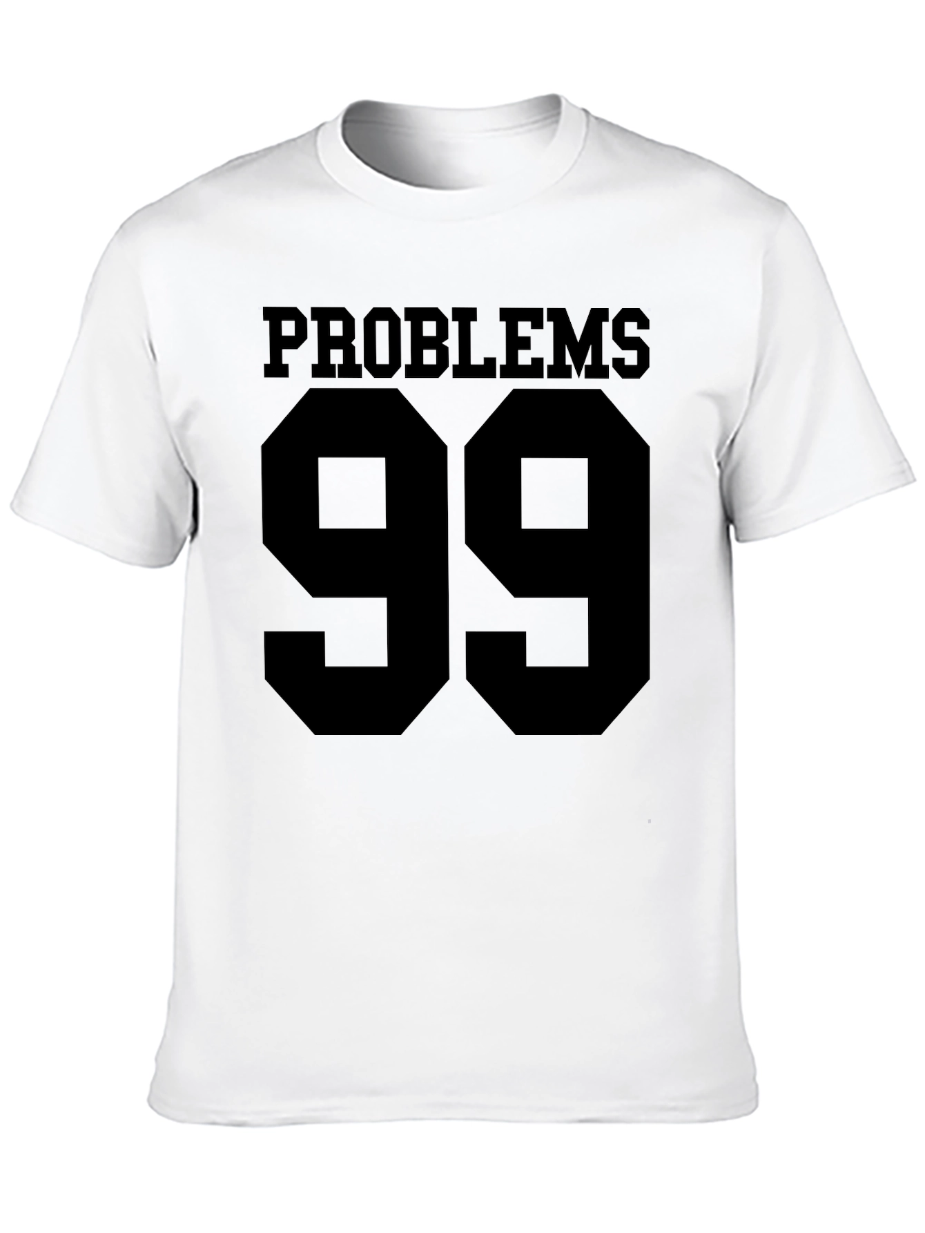 Black Problems 99 Graphic T-Shirt - Black Crew Neck Tee view 10