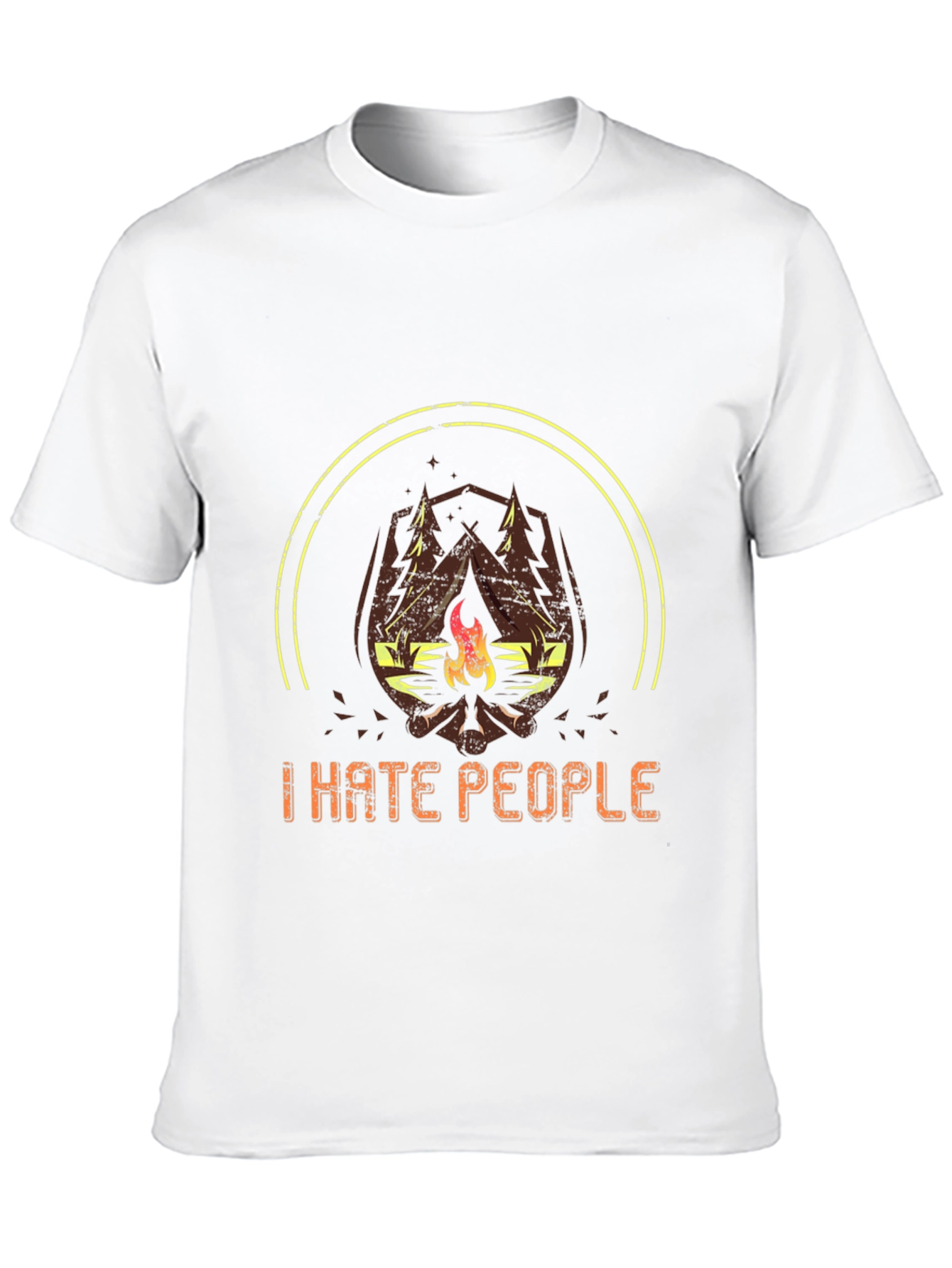 Black I Hate People Camping T-Shirt - Funny Outdoor Tee view 10