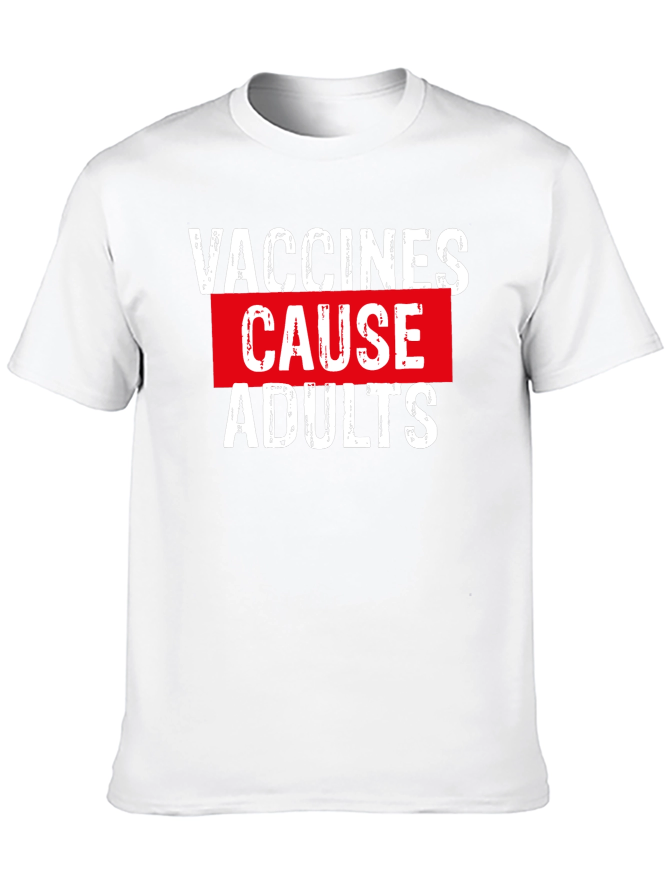 Black Vaccines Cause Adults Graphic Tee - Black view 10