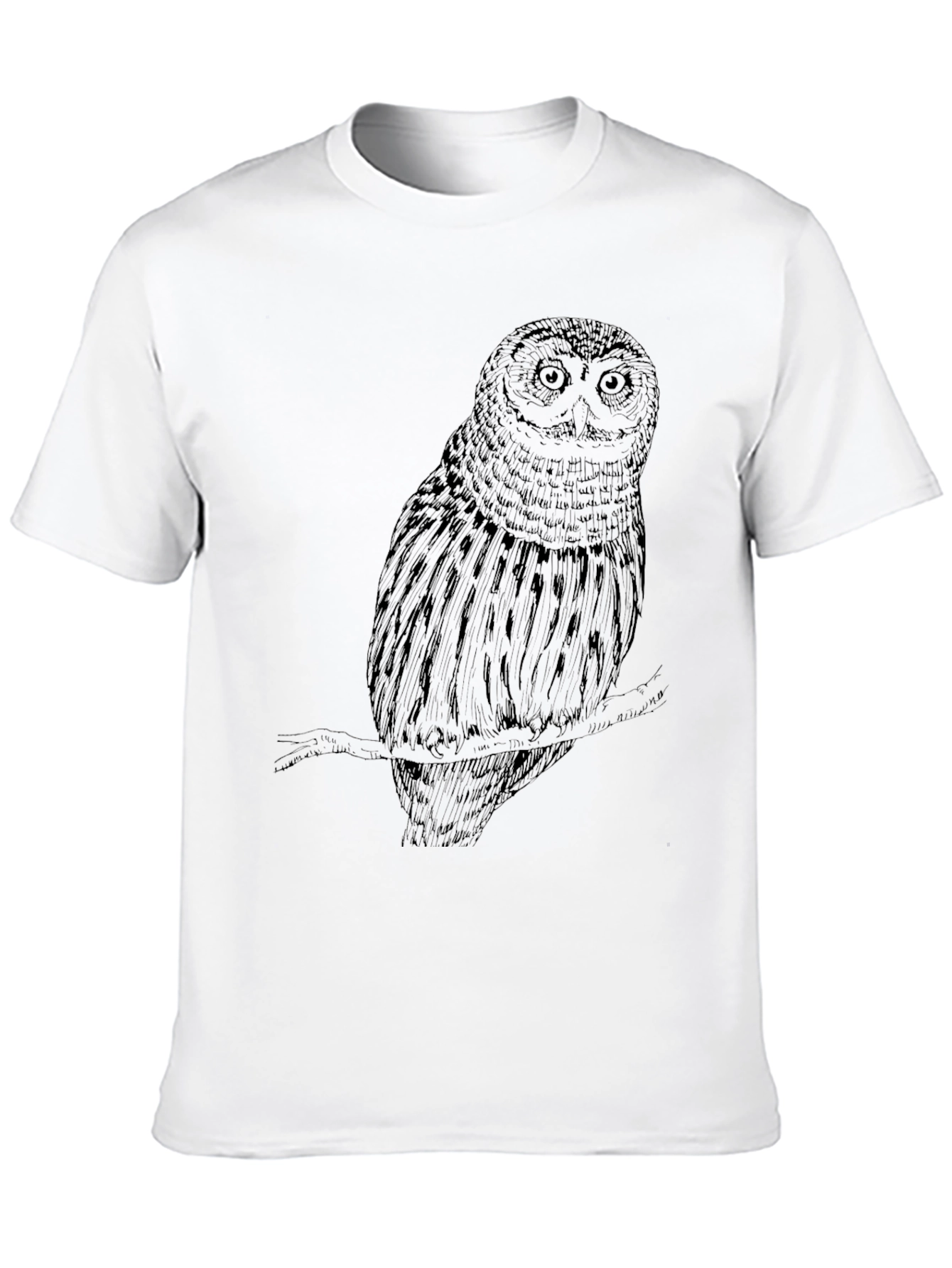 Black Men's Black Owl Graphic Tee view 10