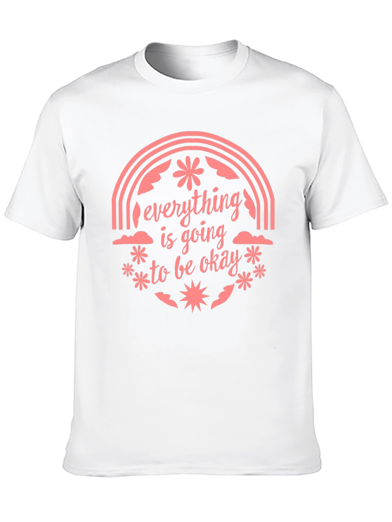 Black Optimistic Graphic Tee: "Everything Is Going To Be Okay" view 10