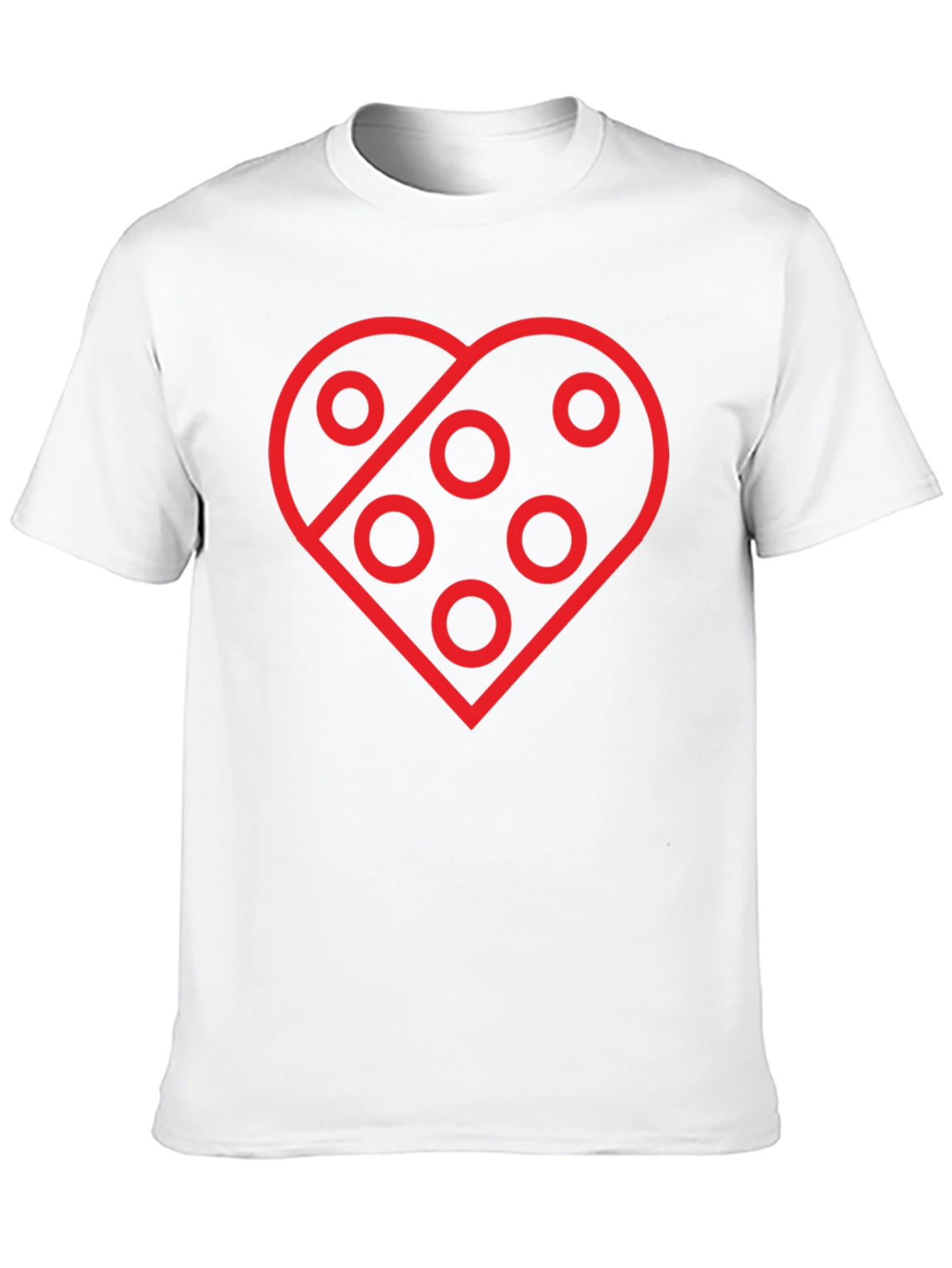 Black Heart with Circles Graphic T-Shirt - Black view 10