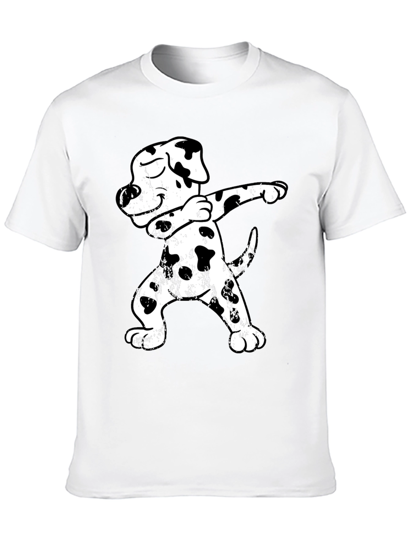 Black Dabbing Dalmatian T-Shirt - Funny Dog Tee view 10