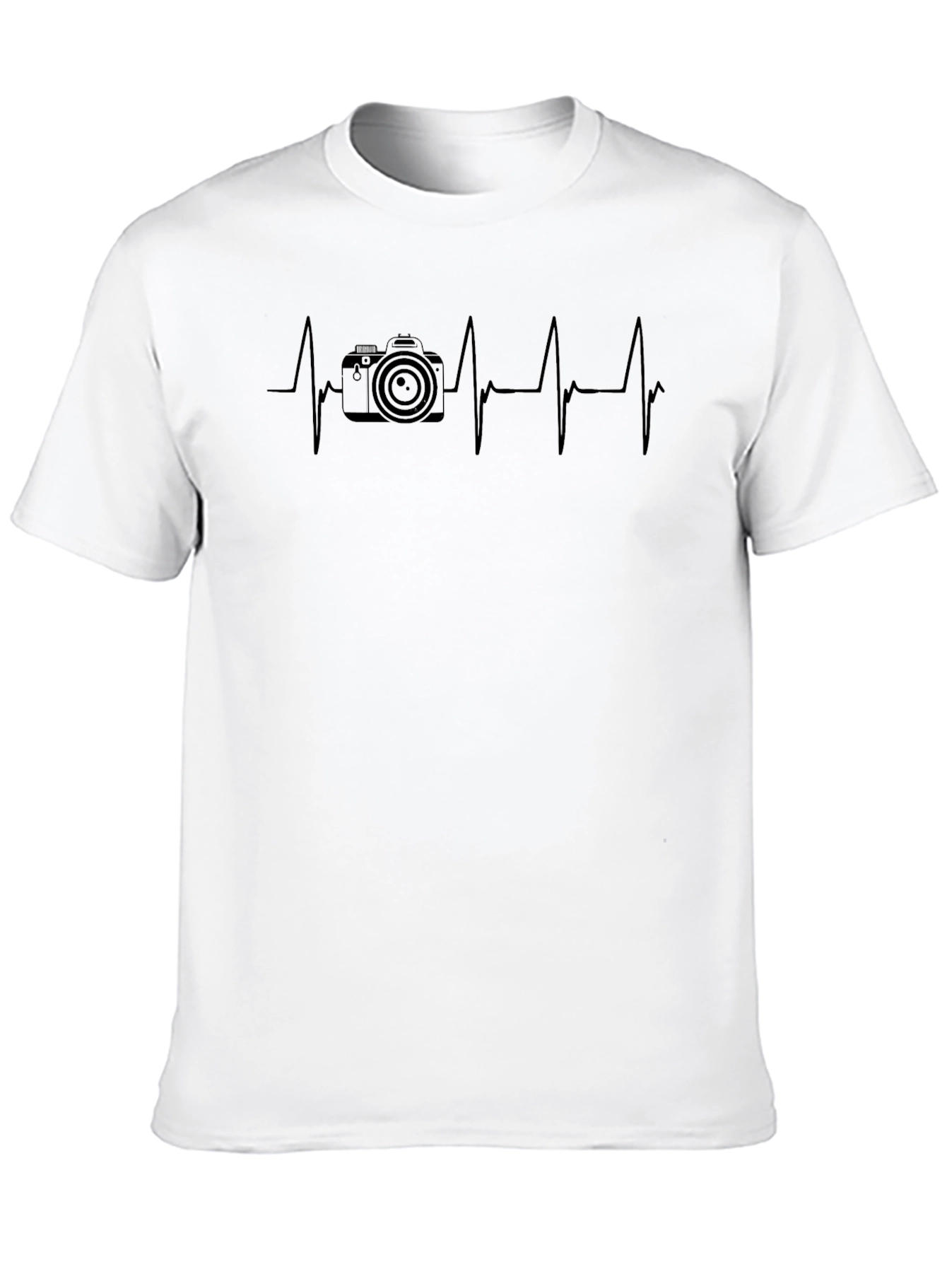 Black Camera Heartbeat T-Shirt - Photographer's Passion view 10