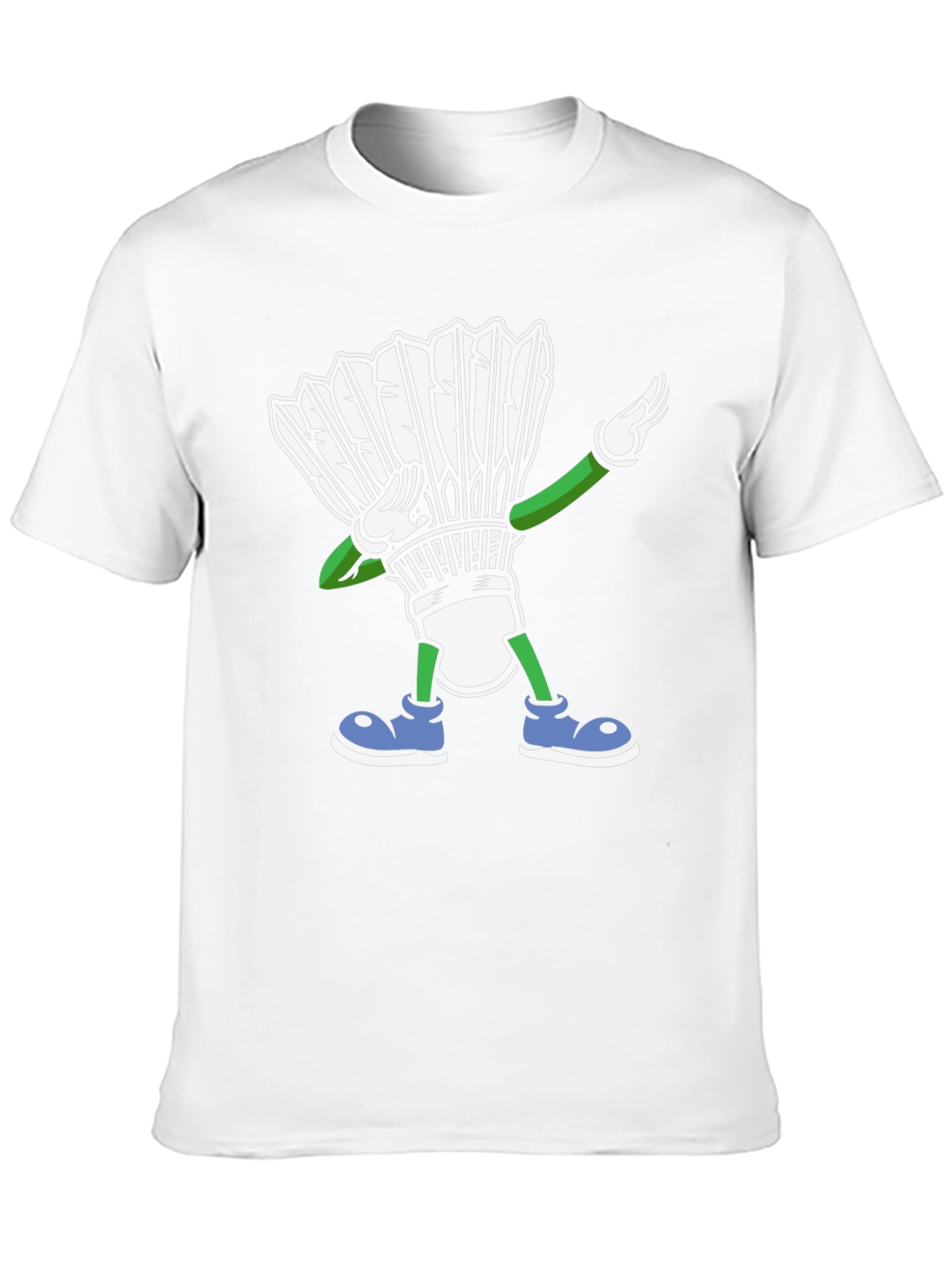 Black Dabbing Shuttlecock T-Shirt Badminton view 10