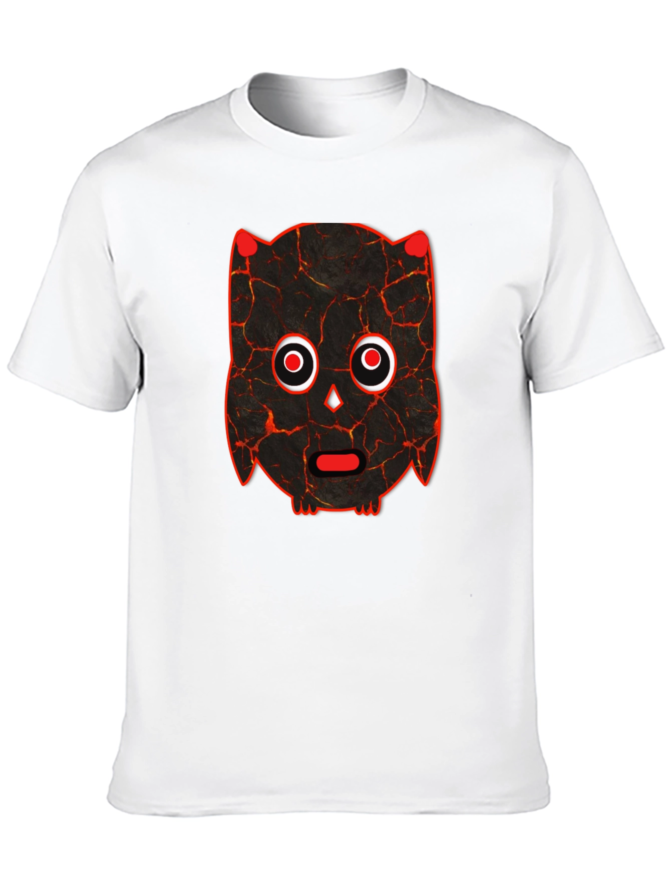 Black Lava Owl Graphic T-Shirt - Unique Design view 10
