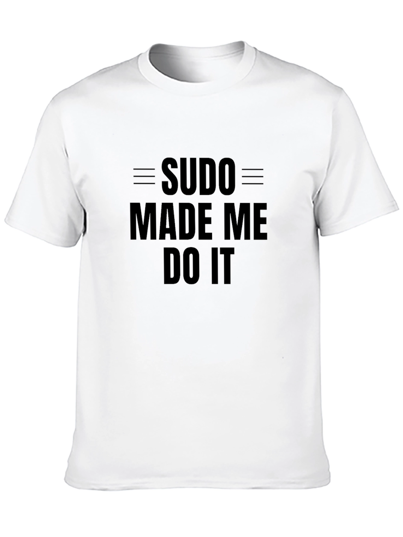 Sudo Made Me Do It Graphic Tee - Black Cotton T-Shirt - 10