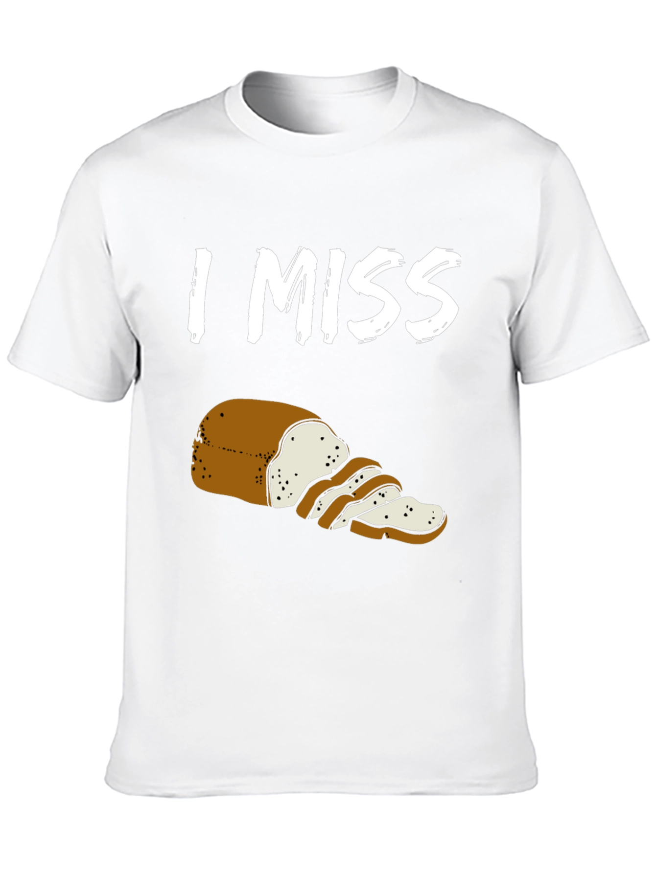 Black I Miss Bread T-Shirt view 10