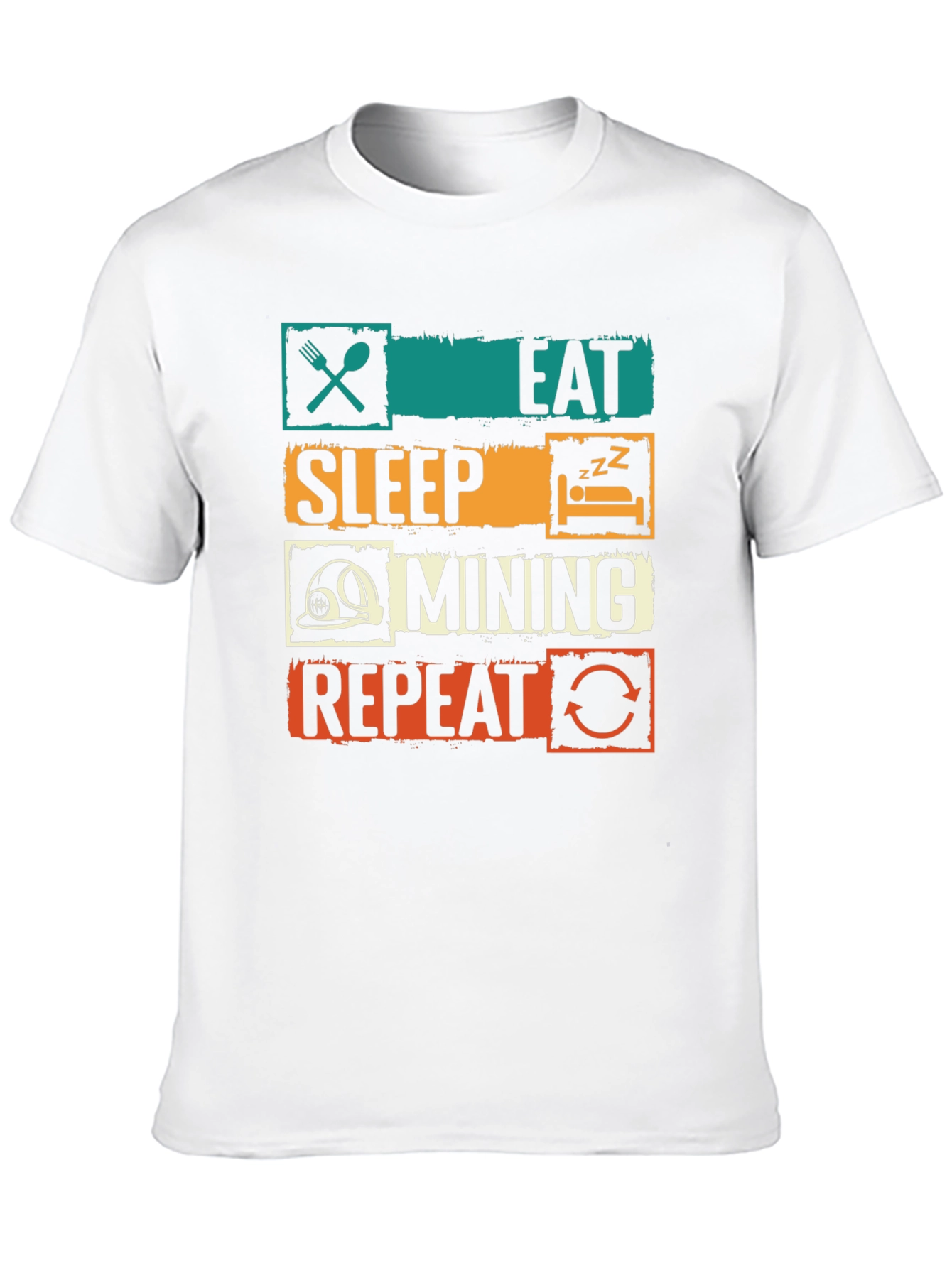 Black Eat Sleep Mining Repeat T-Shirt view 10