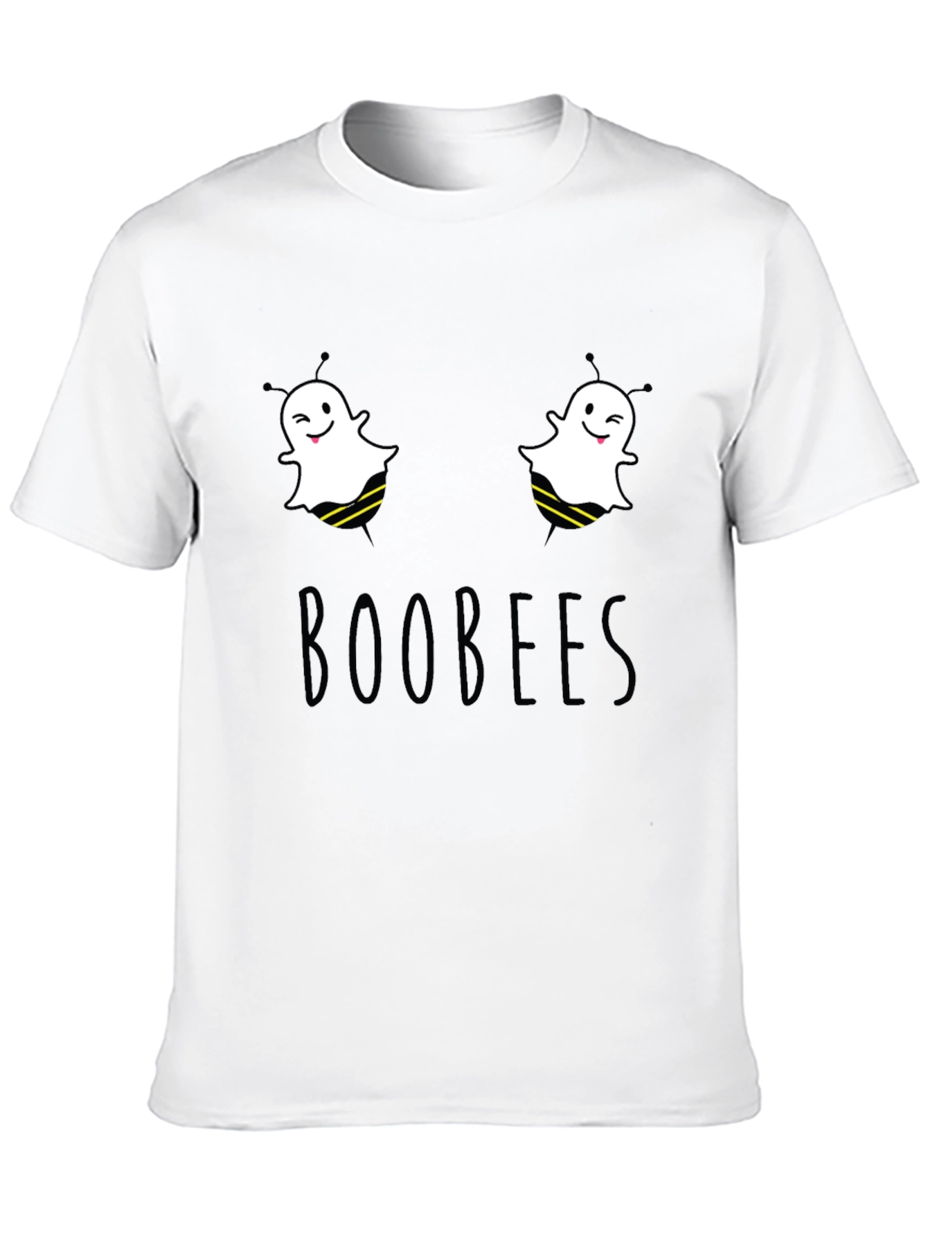 Black Boobees Graphic Tee - Funny Ghost Bee Pun T-Shirt view 10