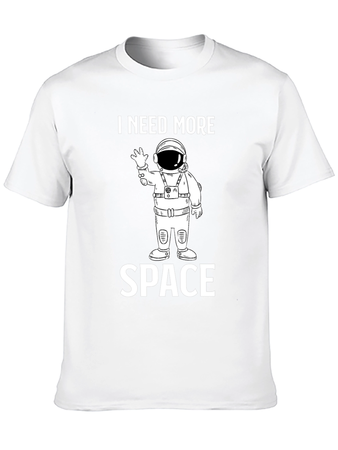 Black I Need More Space T-Shirt - Astronaut Design view 10