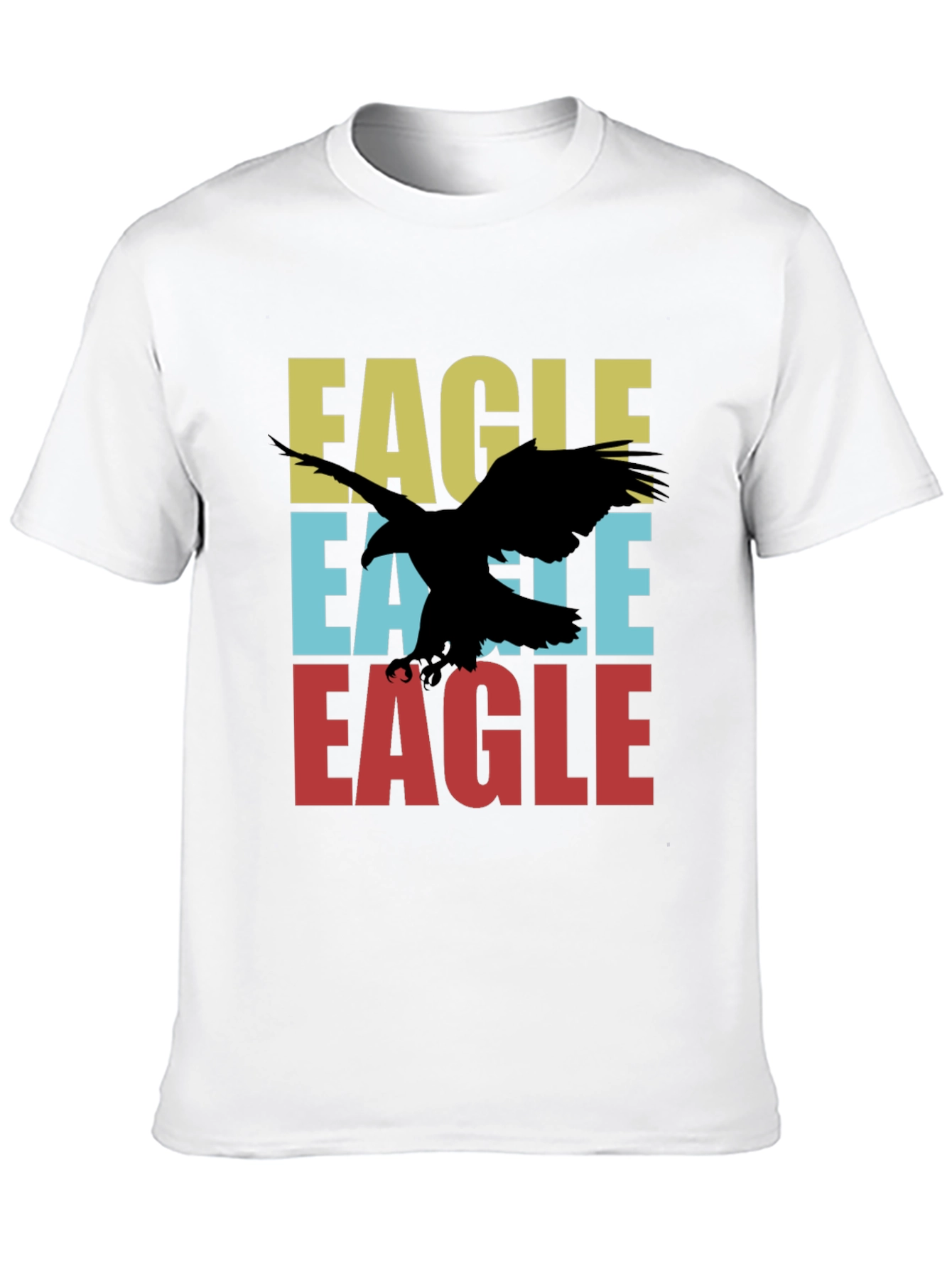 Black Retro Eagle Graphic Tee - Cool Bird Lover Design view 10