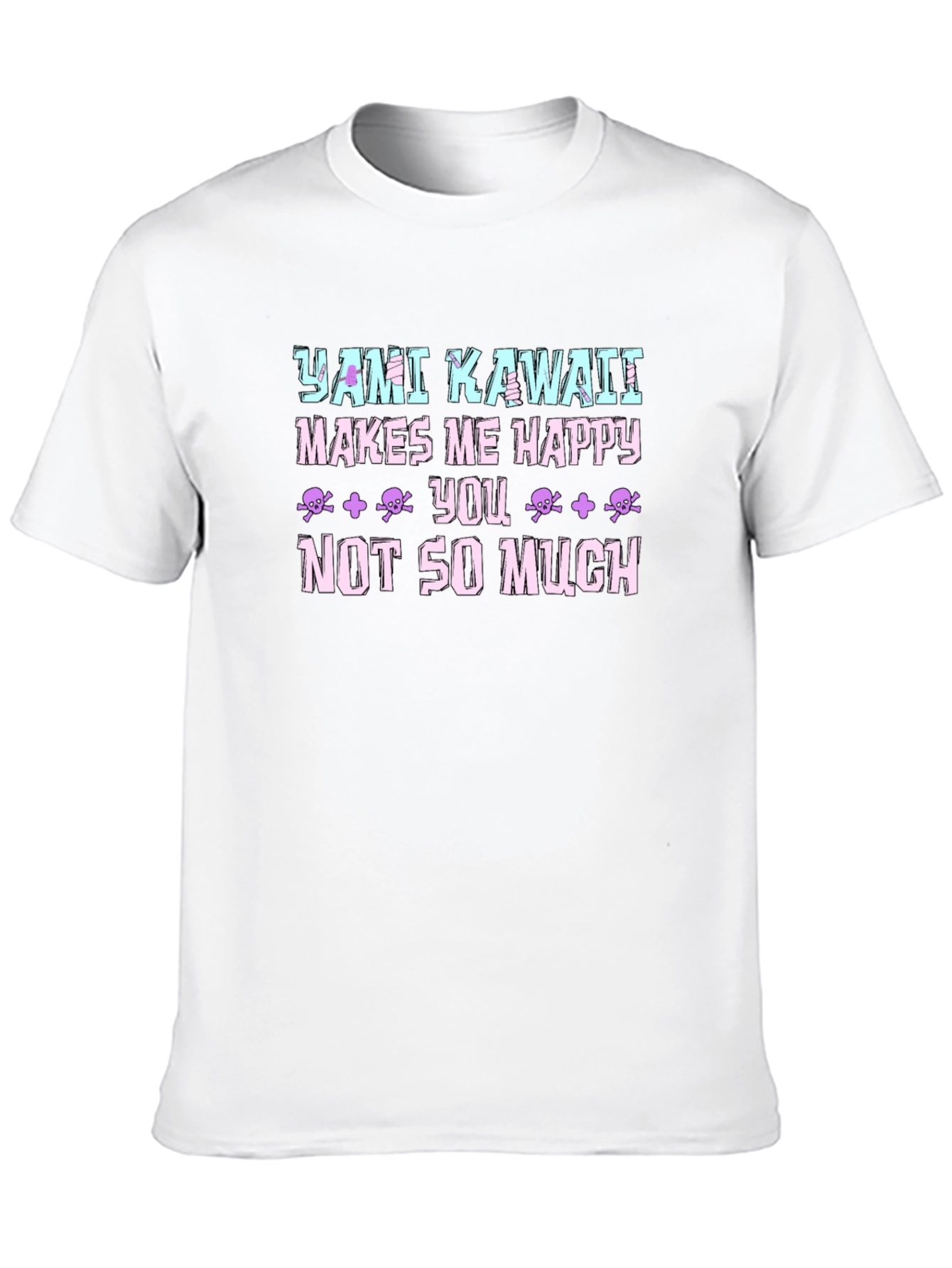 Black Yami Kawaii Graphic T-Shirt - Edgy Pastel Goth Tee view 10