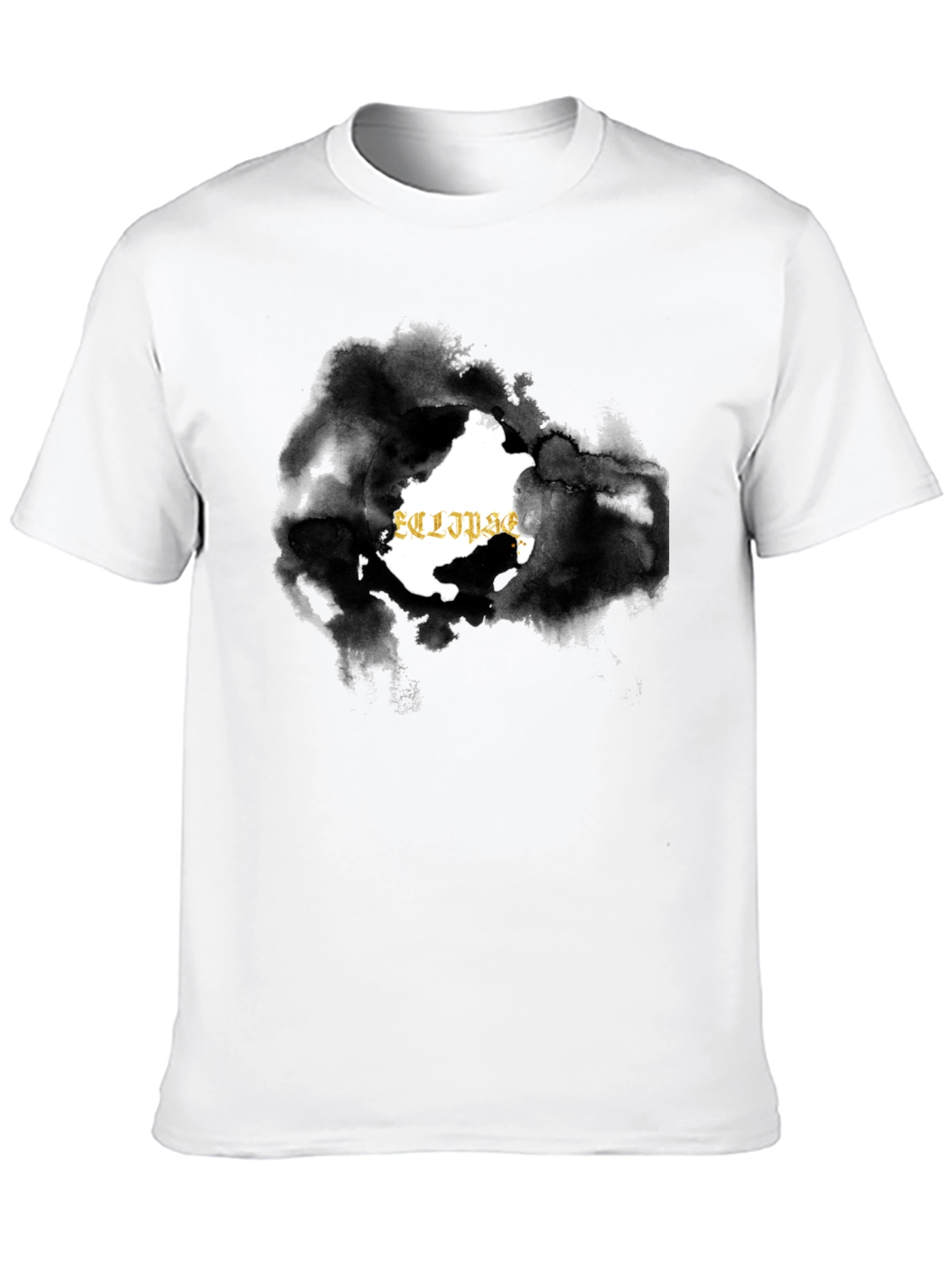Black Eclipse Graphic Black T-Shirt for Men view 10