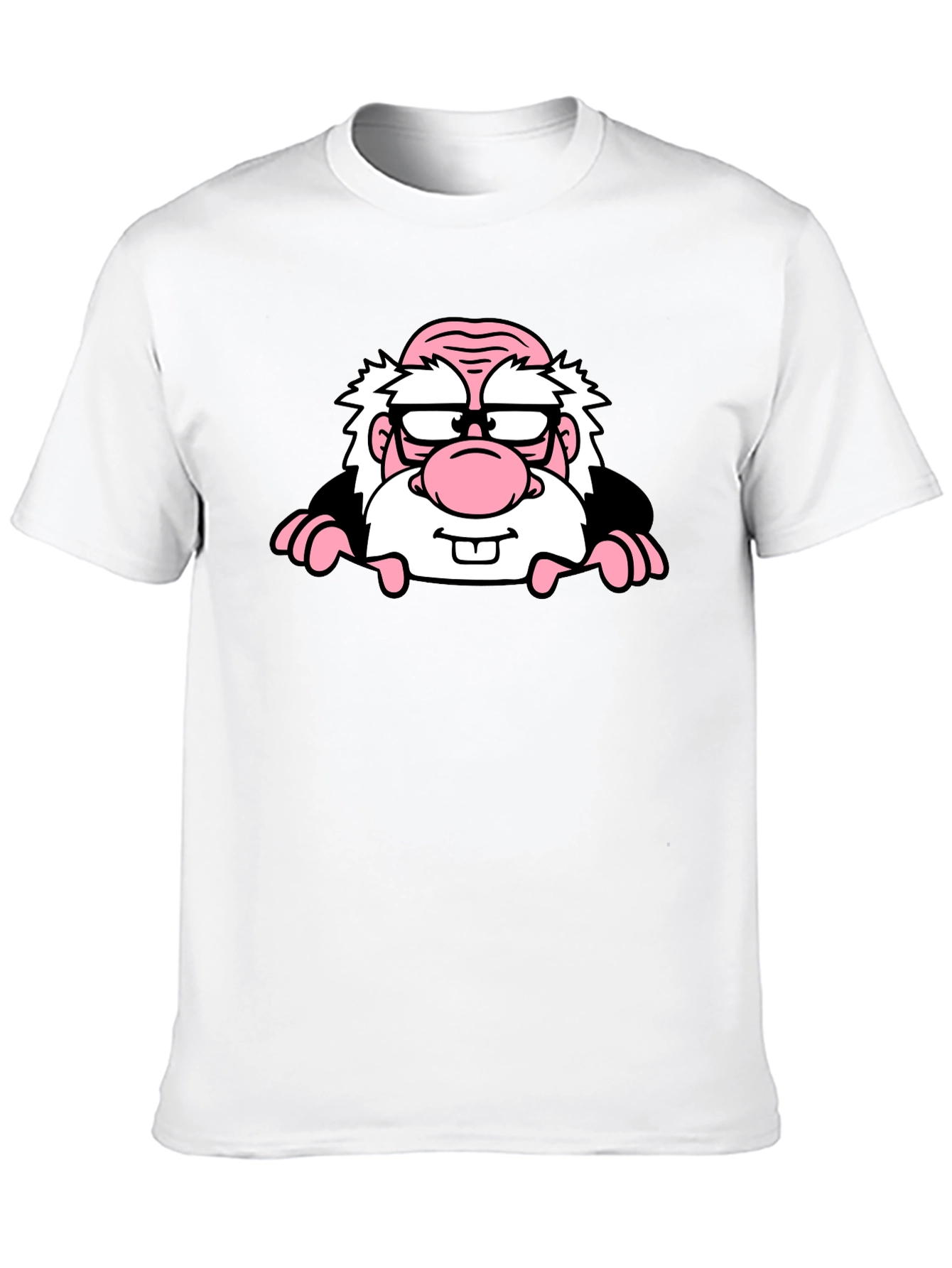 Black Cartoon Character Graphic Print Black T-Shirt view 10